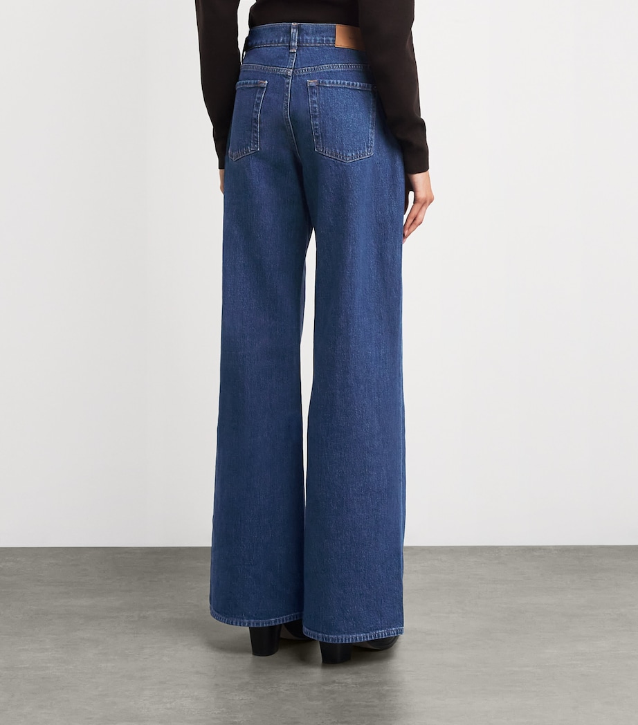 Patched-Pocket Lotta Flared Jeans U71BH Image 4