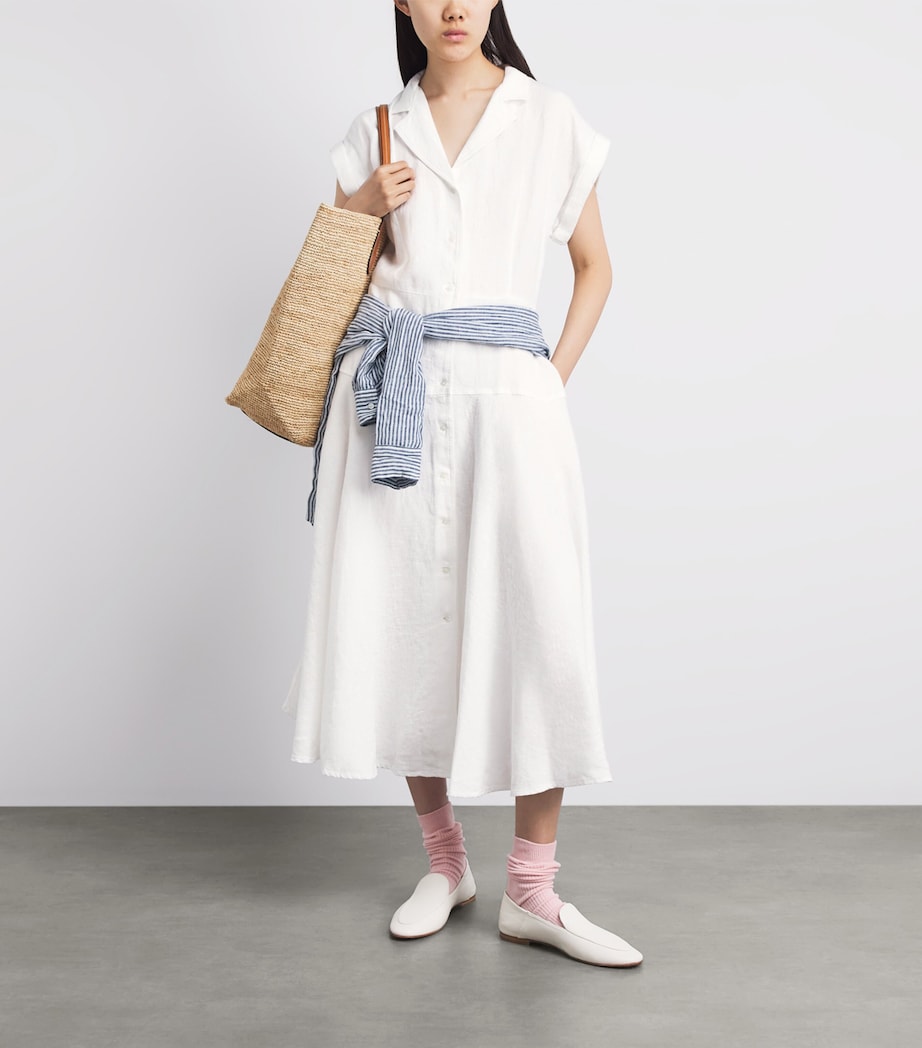 Polo Ralph Lauren Womens Linen Shirt Dress White Image 2