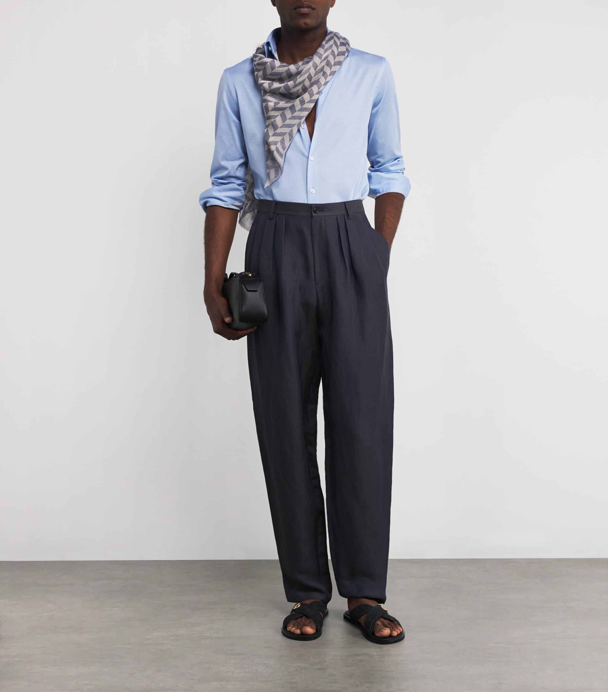 Jacquard Cashmere Scarf FB066 Image 2