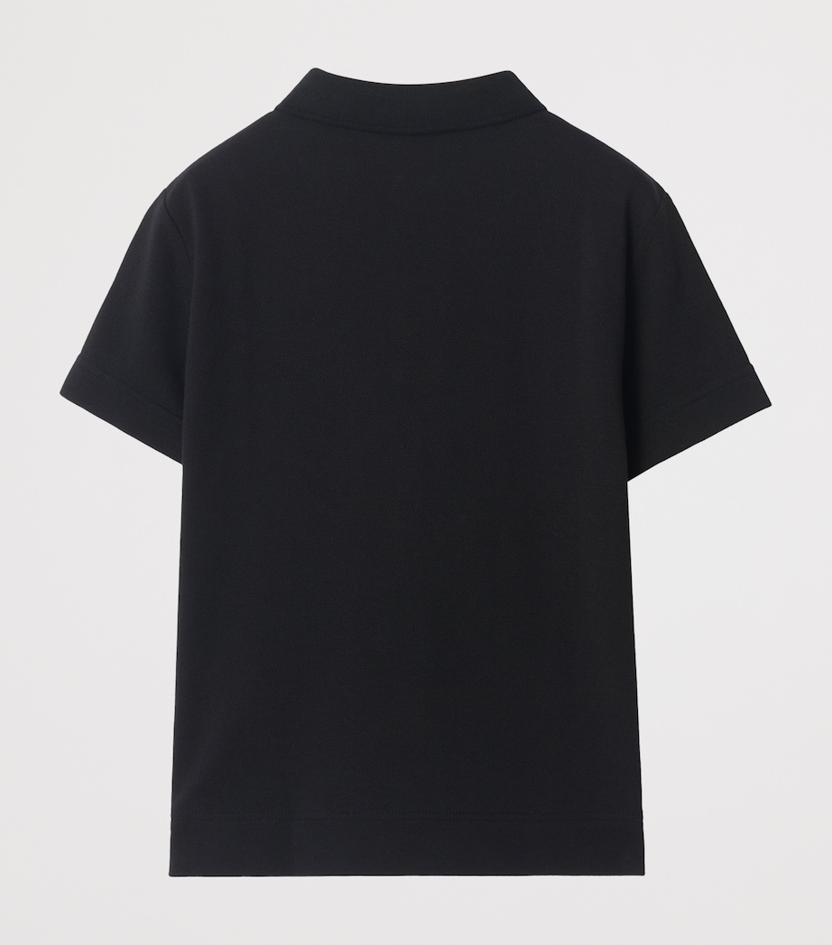 Burberry Kids Cotton Polo Shirt (3-12 Years) Black Image 2