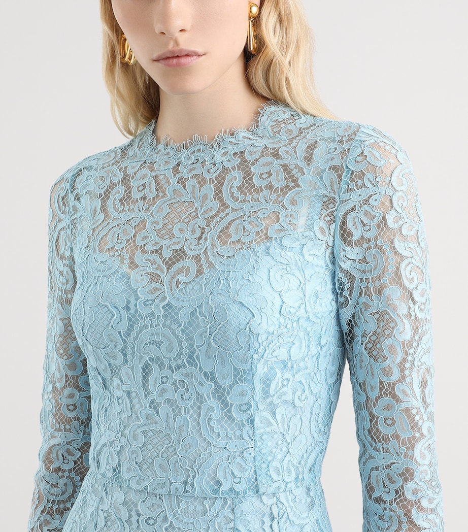 Dolce&Gabbana Womens Lace Midi Dress Ligh Image 3