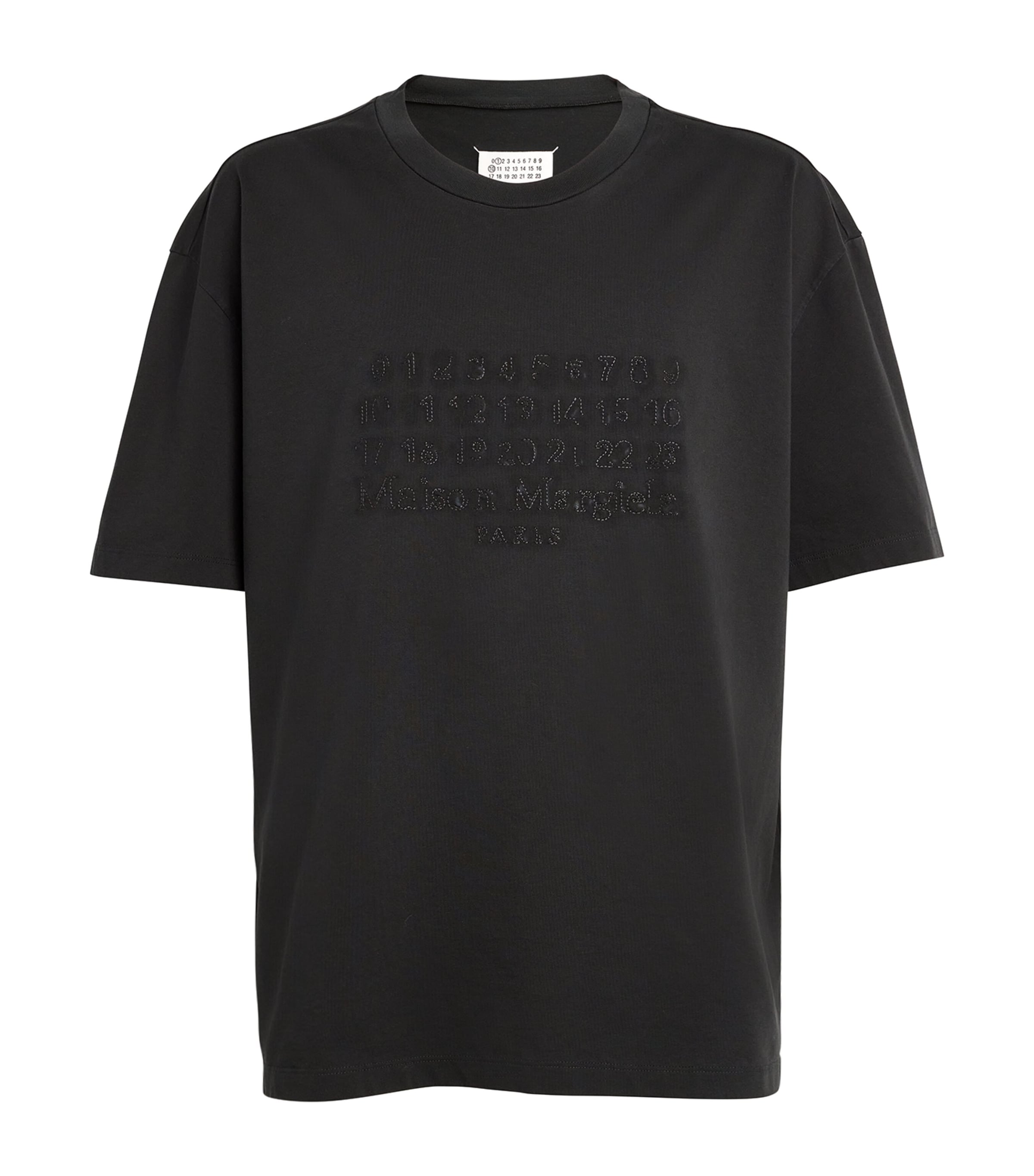 Maison Margiela Cotton Oversized T-shirt In Black