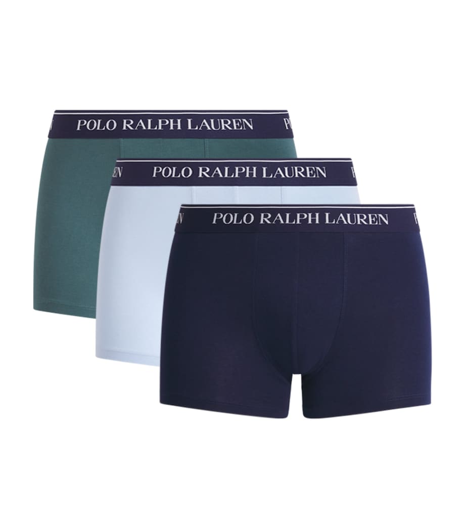 Stretch-Cotton Classic Trunks (Pack of 3) 3PK NVY/STHP BLU/GRN Image 1