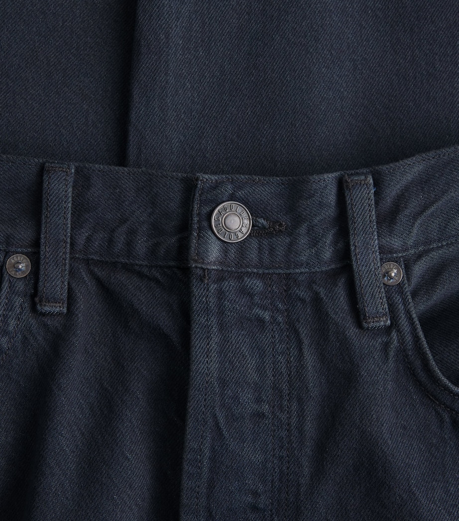 AGOLDE Womens Luna Pierced Tapered Jeans Ison Image 6