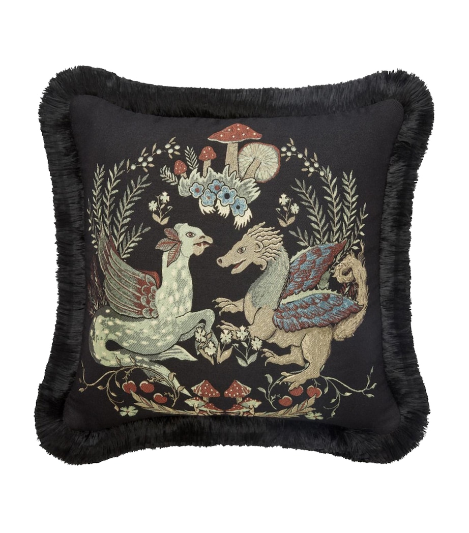 Medium Jacquard Phantasia Tapestry Cushion (45cm x 45cm) CELADON Image 1