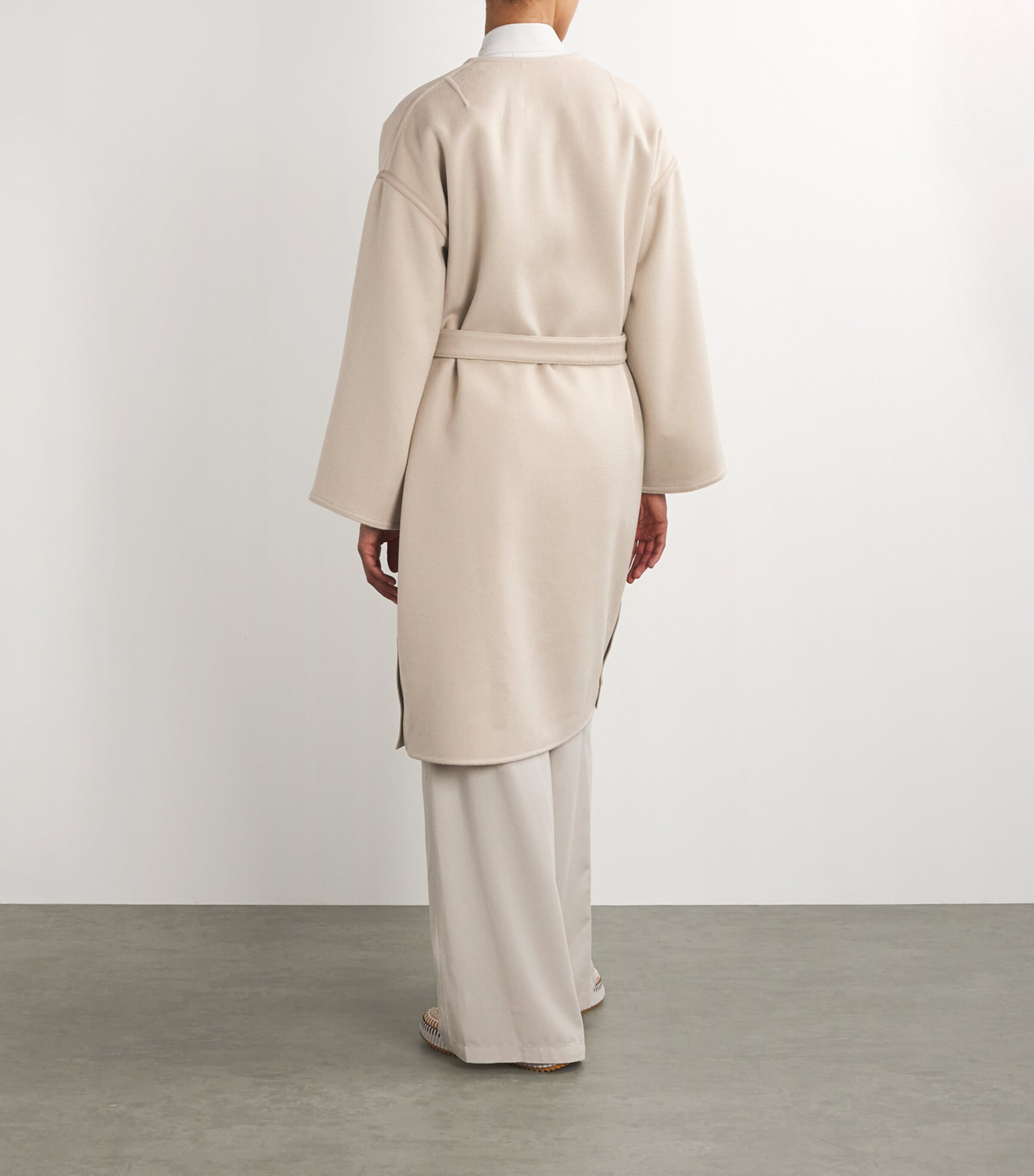 Yves Salomon Womens Wool-Blend Wrap Coat Image 4