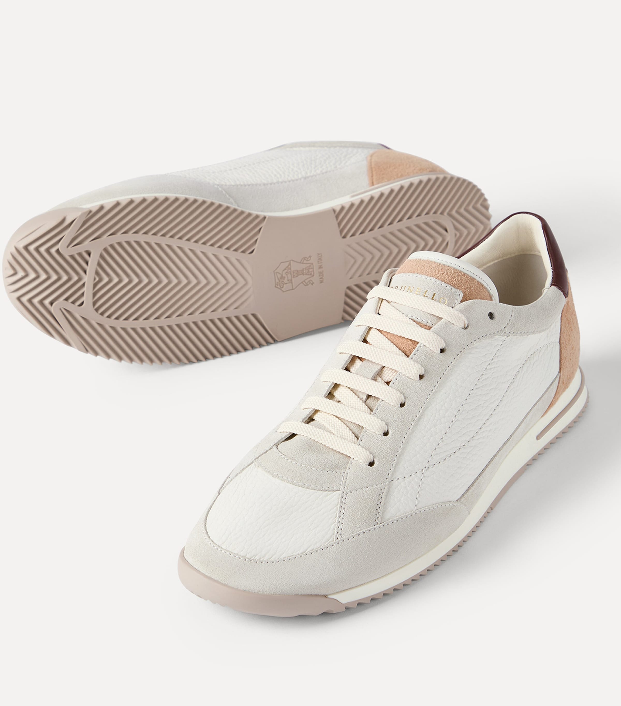 Brunello Cucinelli Deerskin-Suede Low-Top Sneakers Image 6