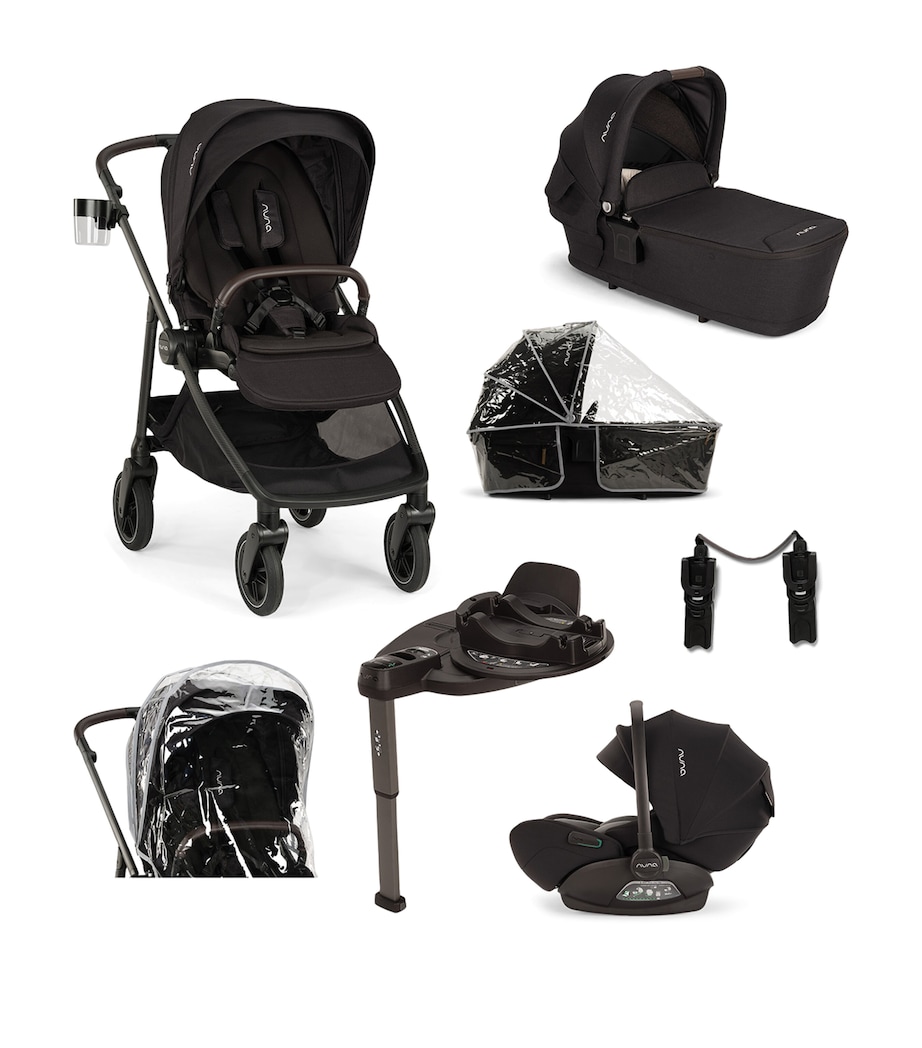 SWIV Pushchair, LYTL Carry Cot, ARRA Flex Car Seat and BASE Curv Adaptor Bundle CAVIAR Image 1