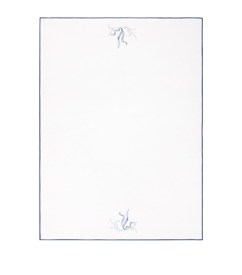Organic Cotton Nautilus Hand Towel (55cm x 100cm) BLC/BLU Image 2