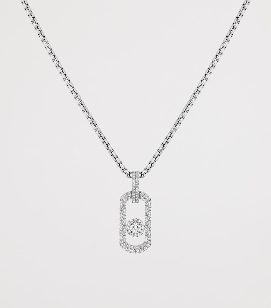 Messika So Move Titanium and Diamond Pavé Pendant Necklace (1.14ct) Titanium Image 3