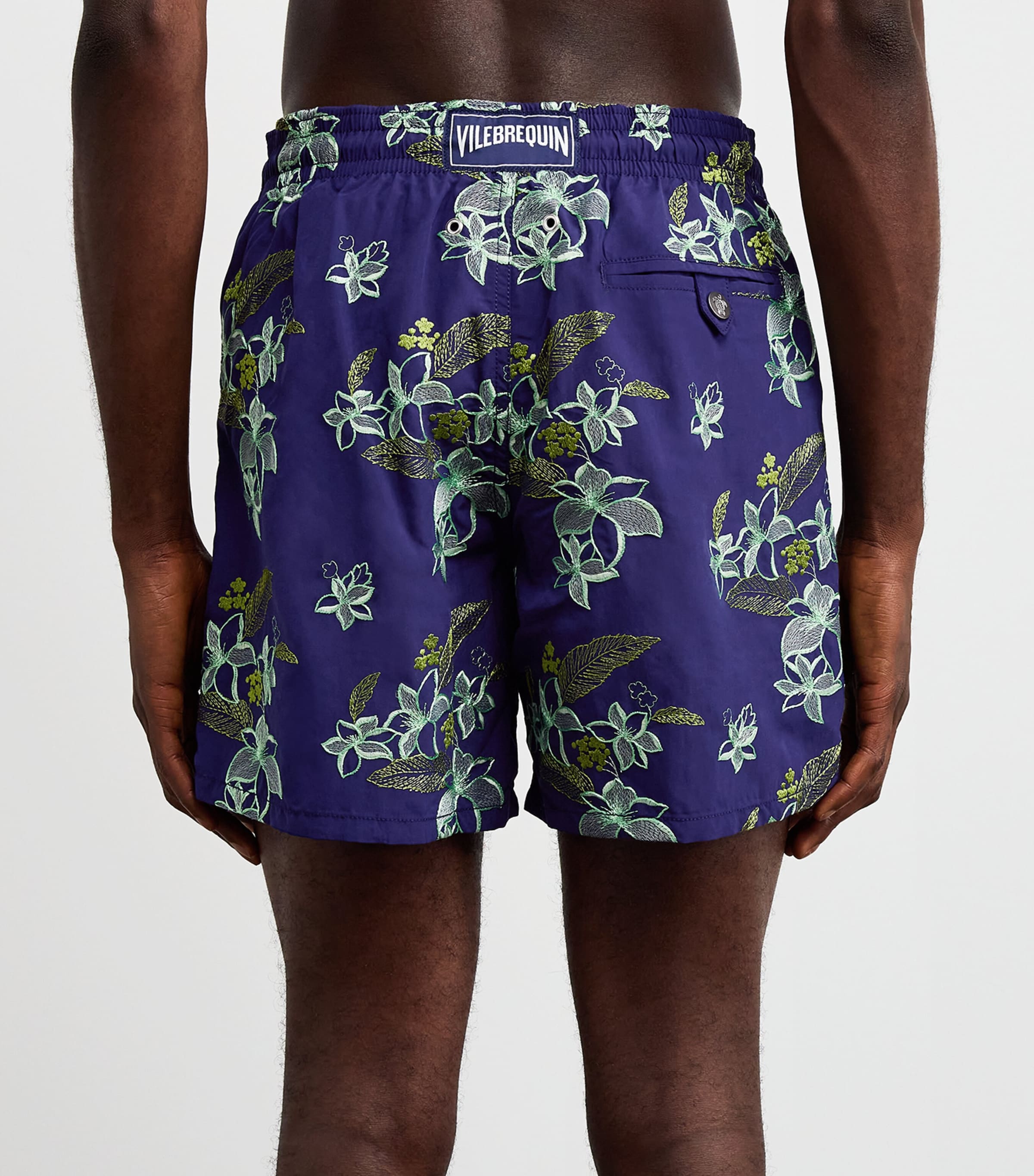 Flower Power Embroidery Mistral Swim Shorts 605 MIDNIGHT Image 4