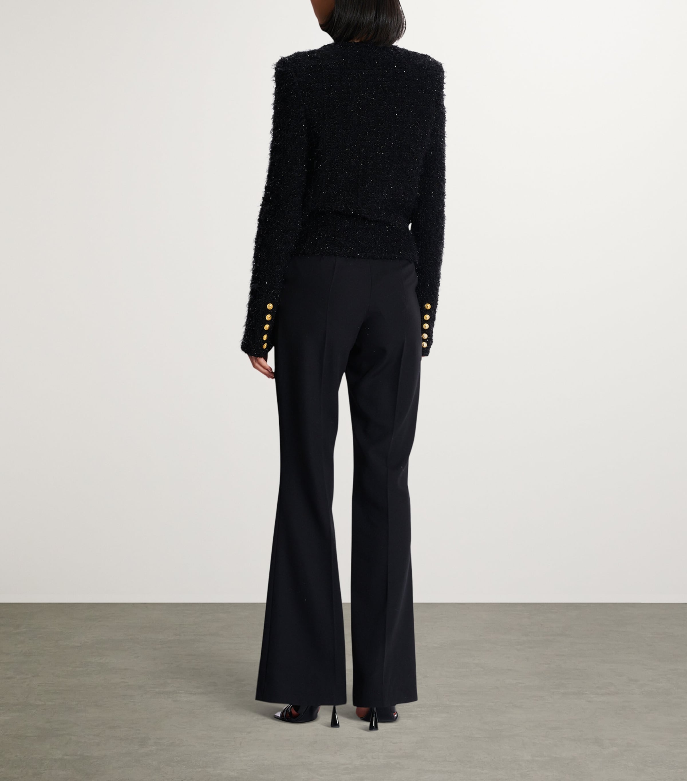 Tweed Buttoned Jacket 0PA NOIR Image 7