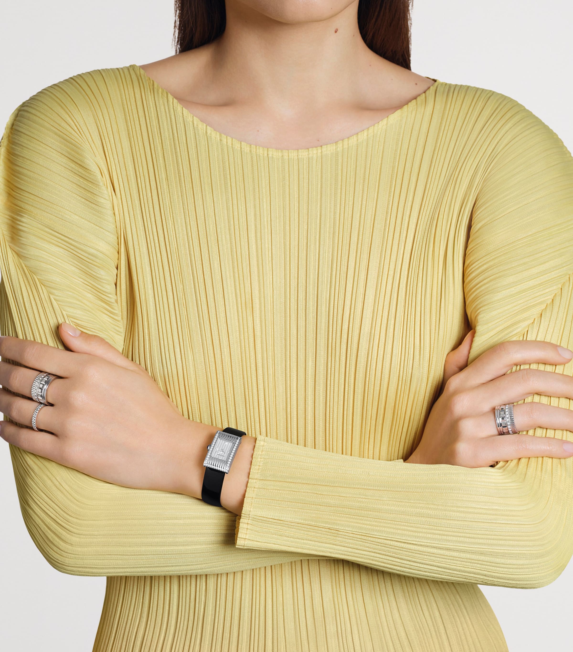 Large White Gold and Diamond Quatre Radiant Ring WHITE GOLD Image 2