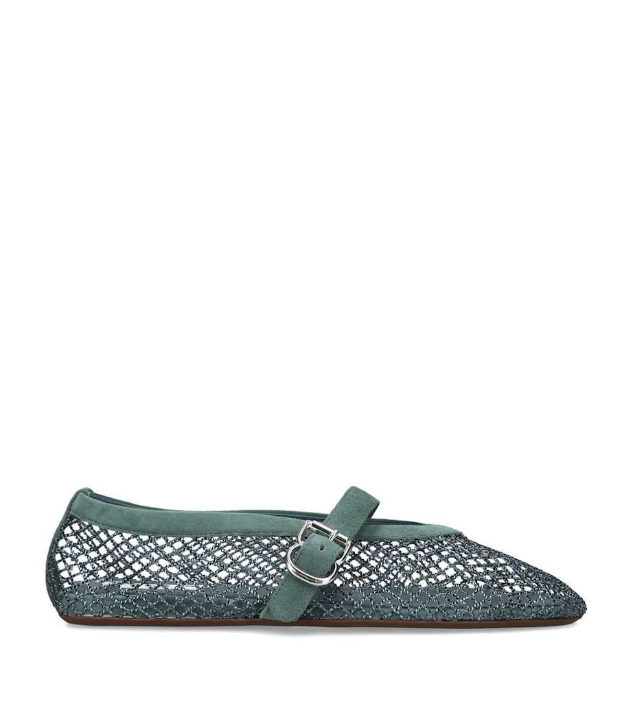 Alaïa Mesh Ballet Flats Teal Image 1