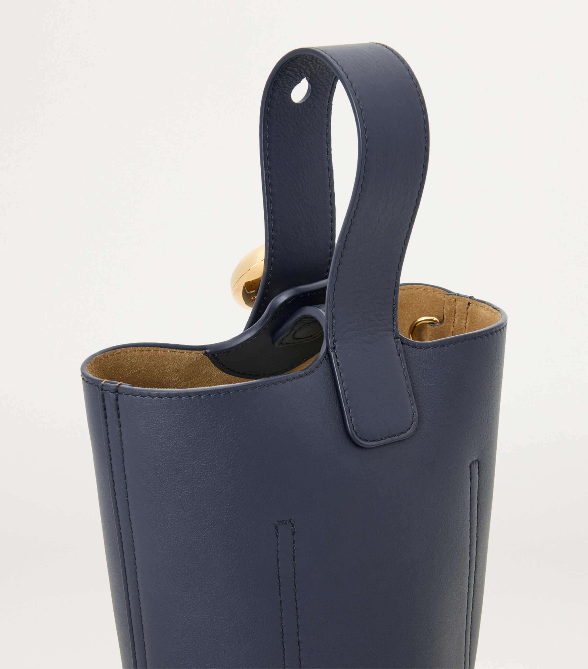 LOEWE x Suna Fujita Leather Clouds Pebble Bucket Bag Dark Ink Image 7
