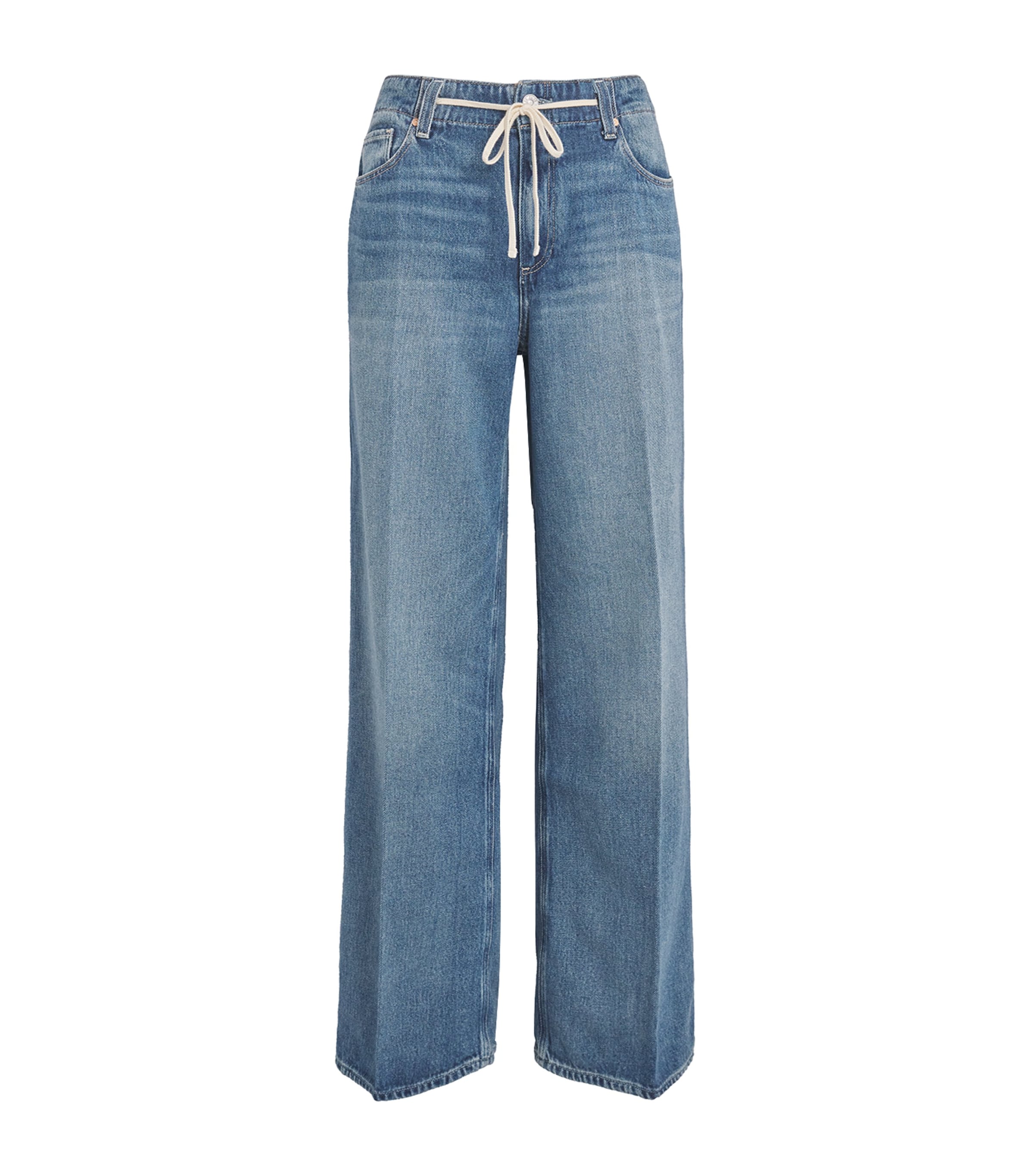 Paige Zoey Tie Waist Wide Leg Jeans