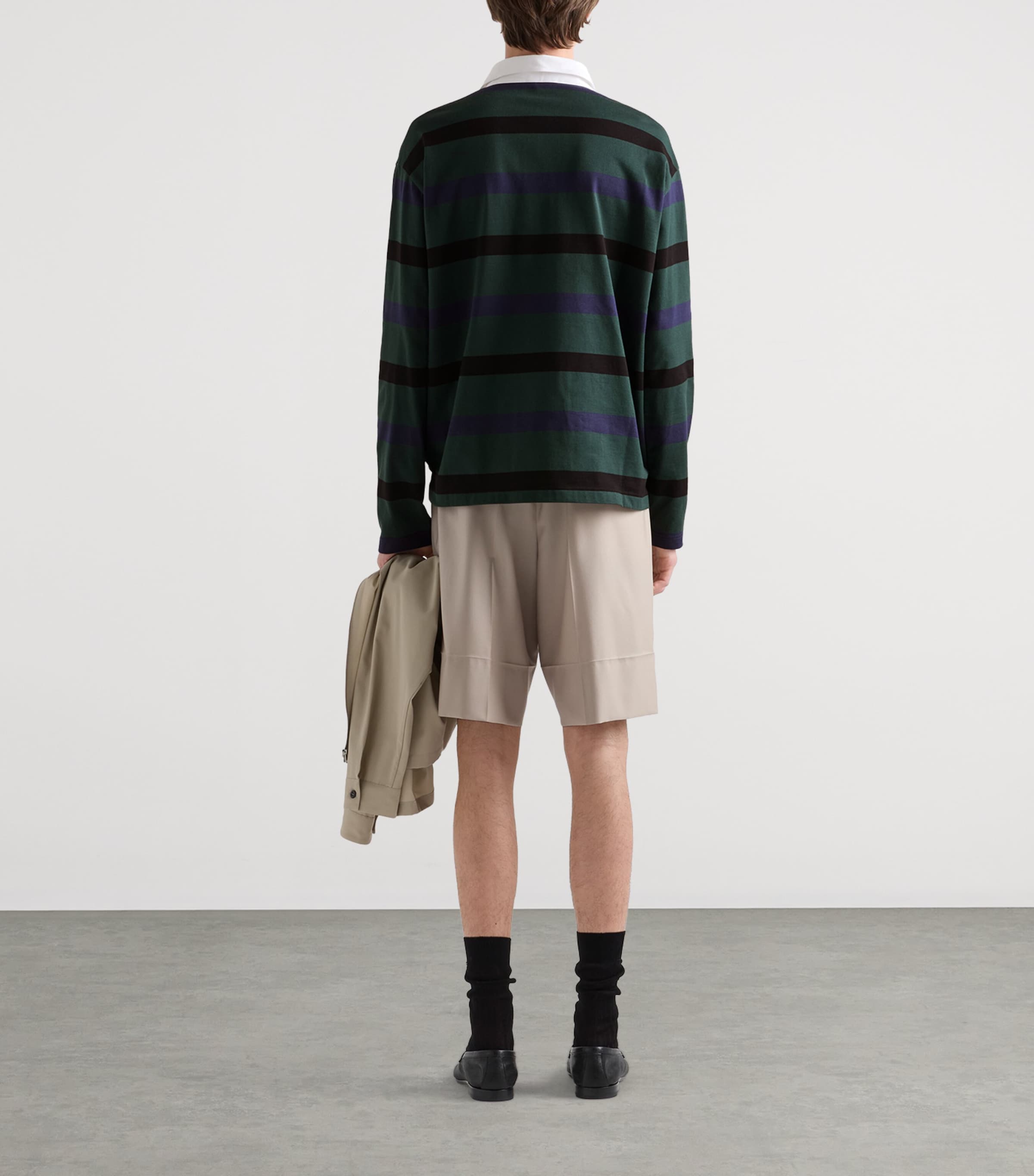 Prada Mens Cotton Oversized Polo Shirt Image 4