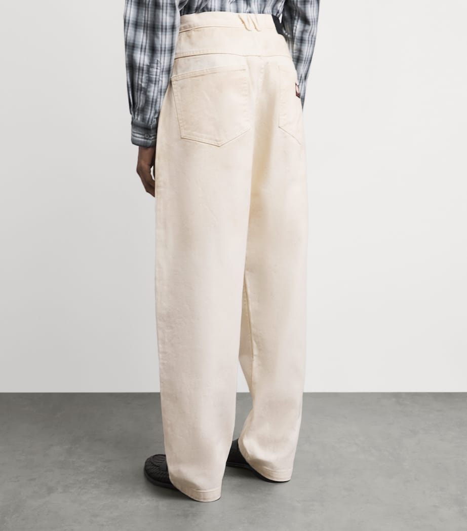 Willy Chavarria Mens Bad Boy Wide-Leg Jeans Masa Image 5