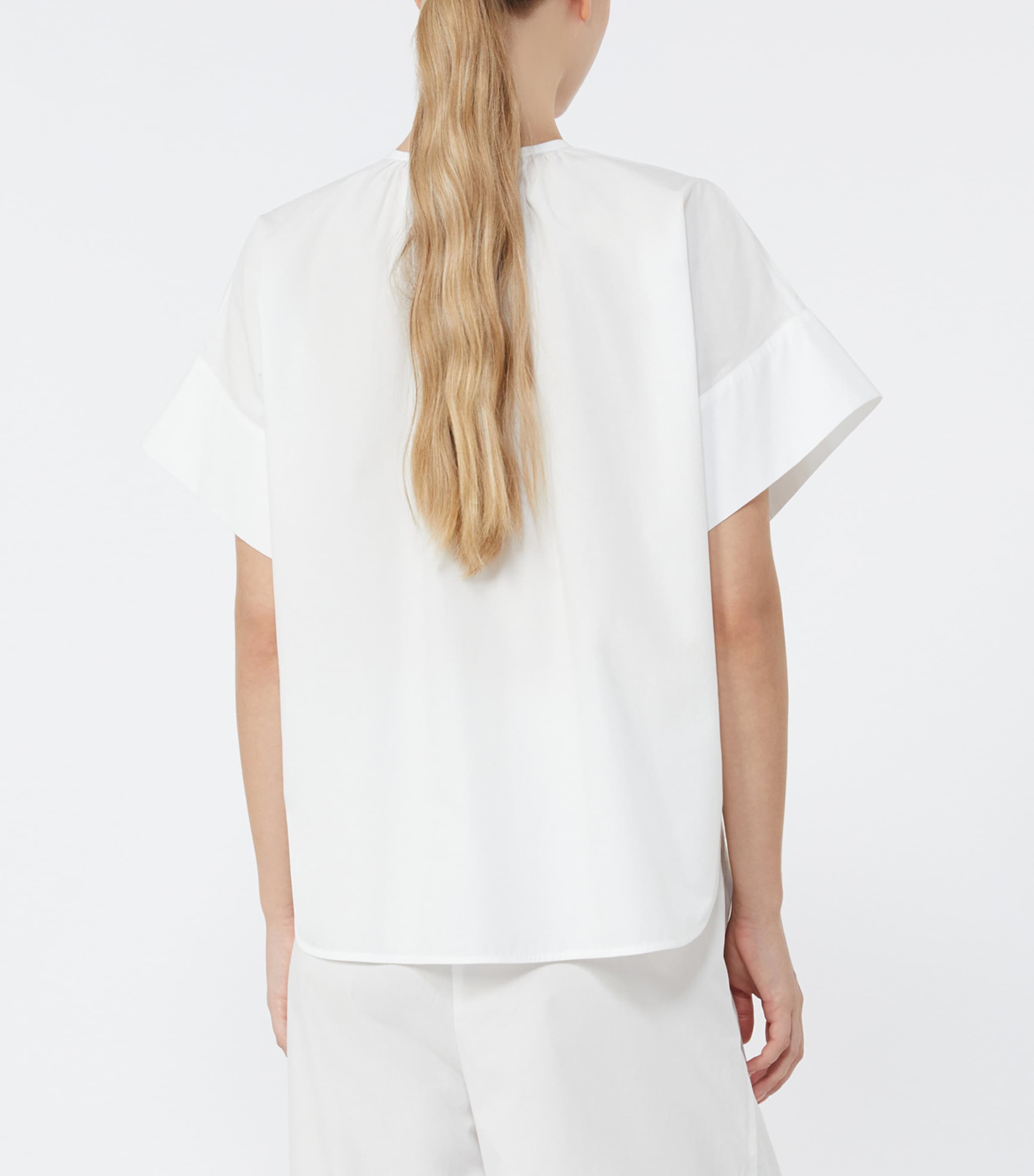 Weekend Max Mara Womens Cotton Poplin Blouse White Image 4