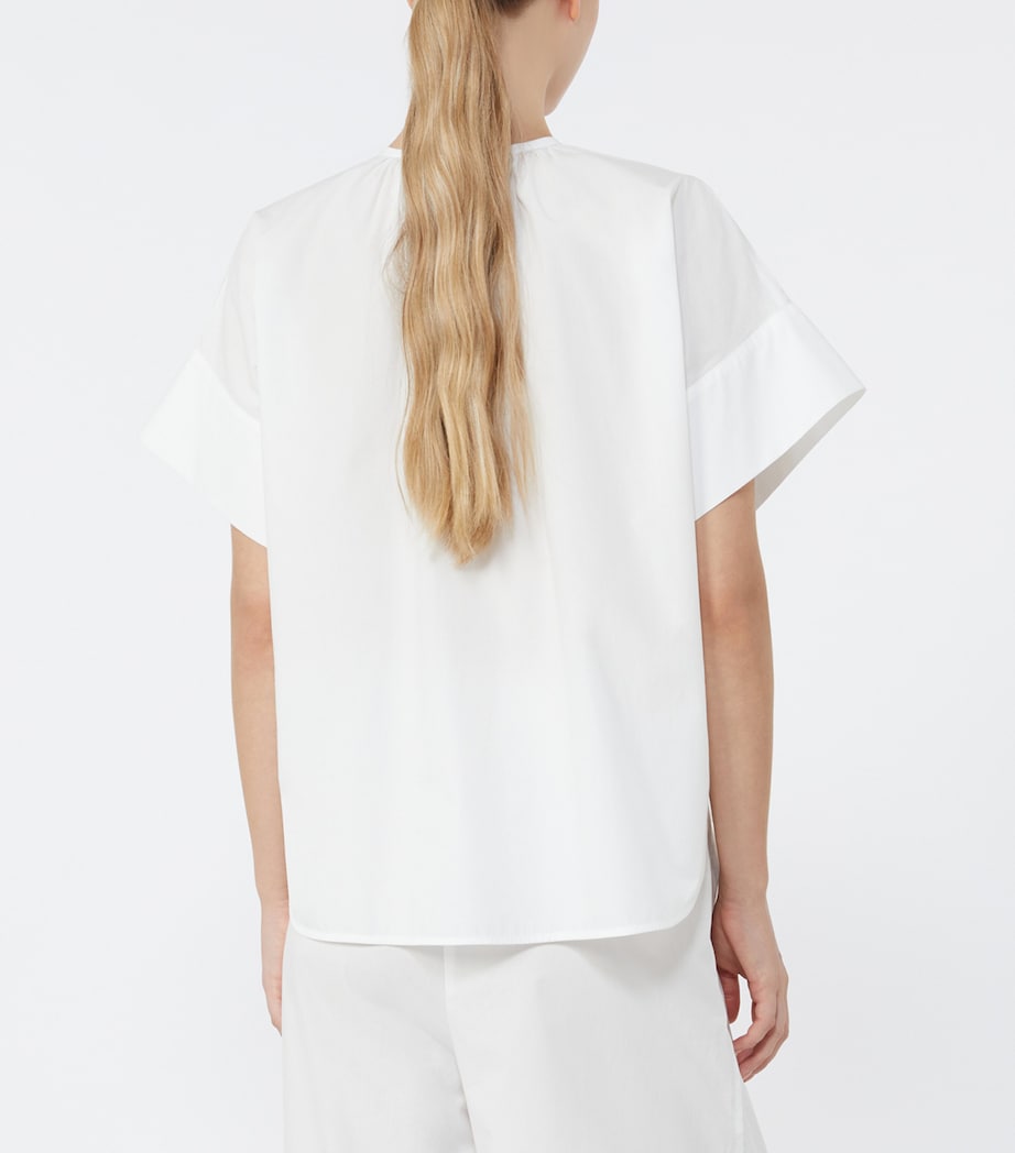 Weekend Max Mara Womens Cotton Poplin Blouse White Image 4