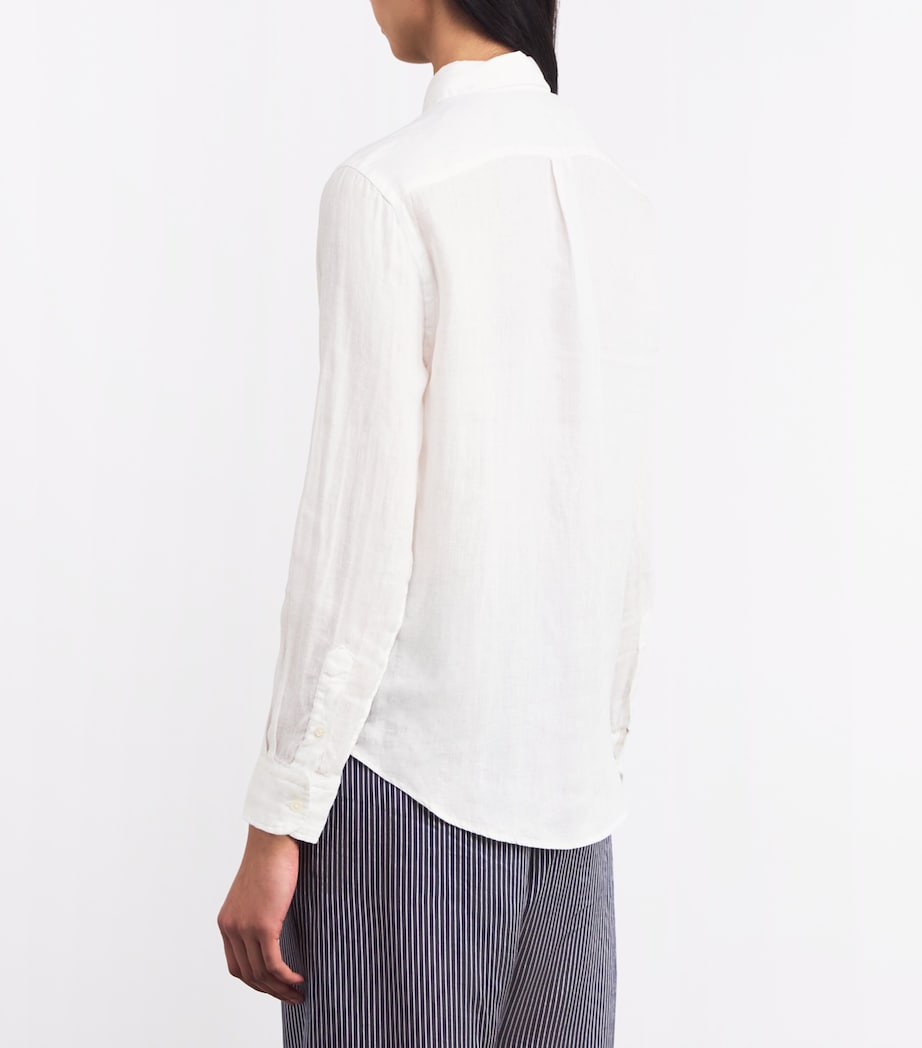 Linen Classic Shirt WHITE Image 4