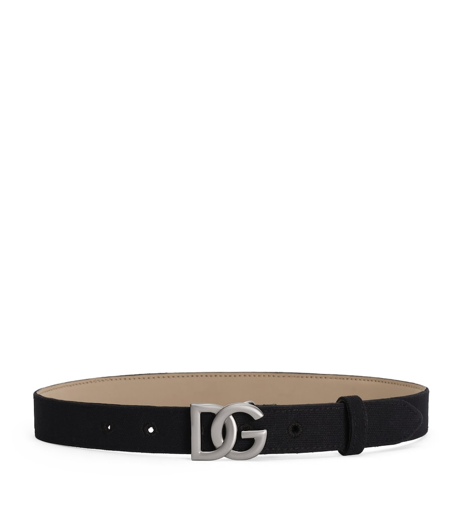 Leather Logo Belt 8B979BLACK Image 1