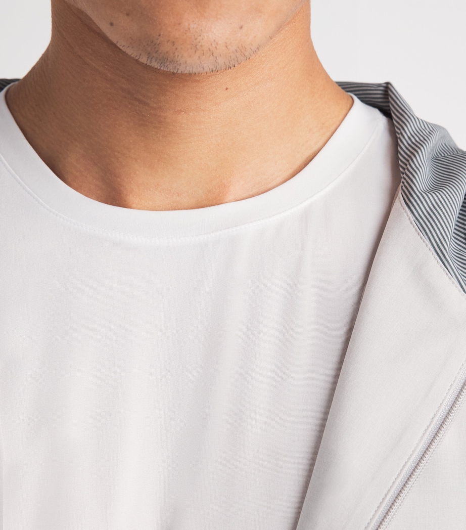 VUORI Mens Strato Tech Long-Sleeve T-Shirt Wht White Image 3