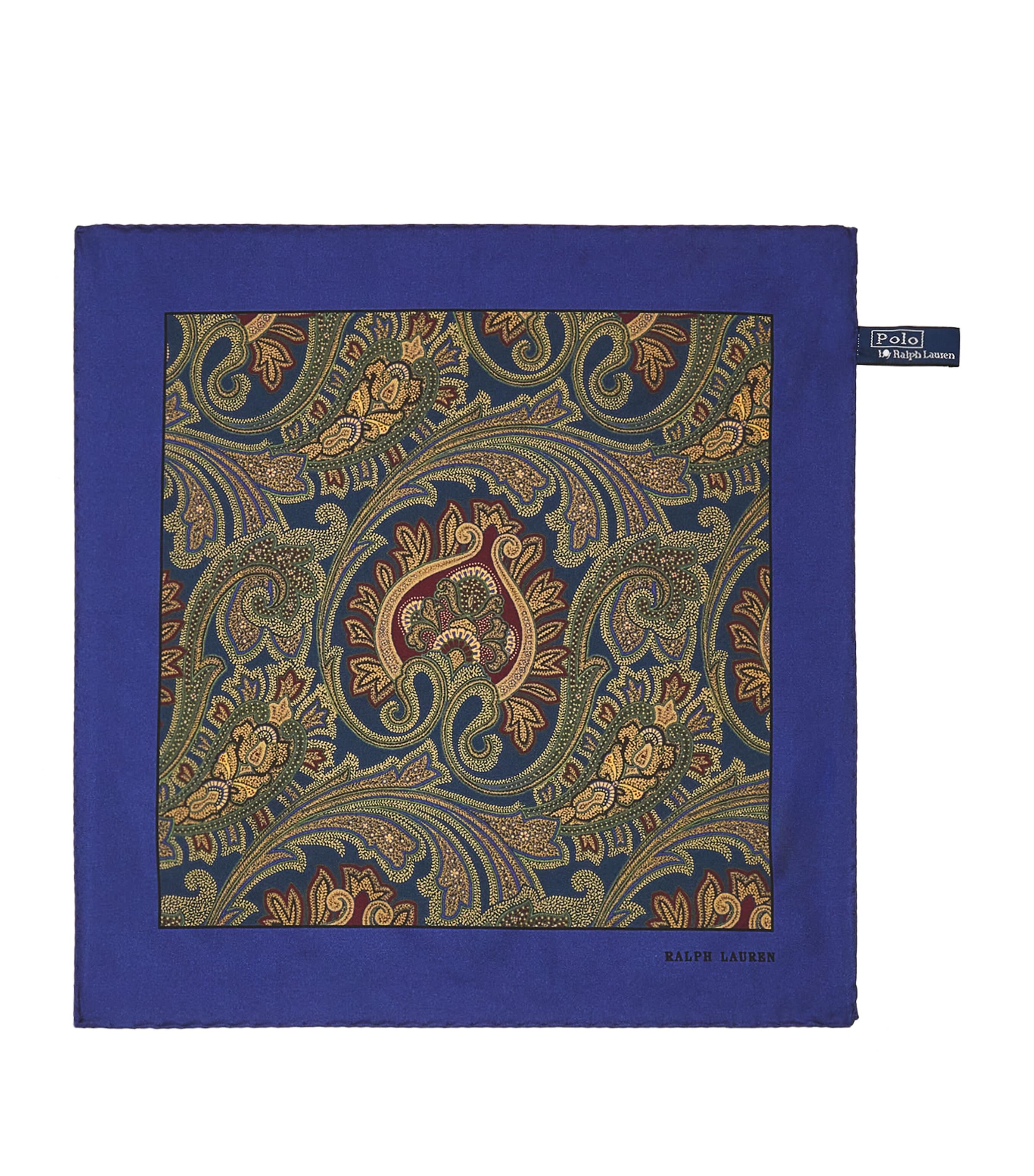 Polo Ralph Lauren Silk Paisley Print Pocket Square