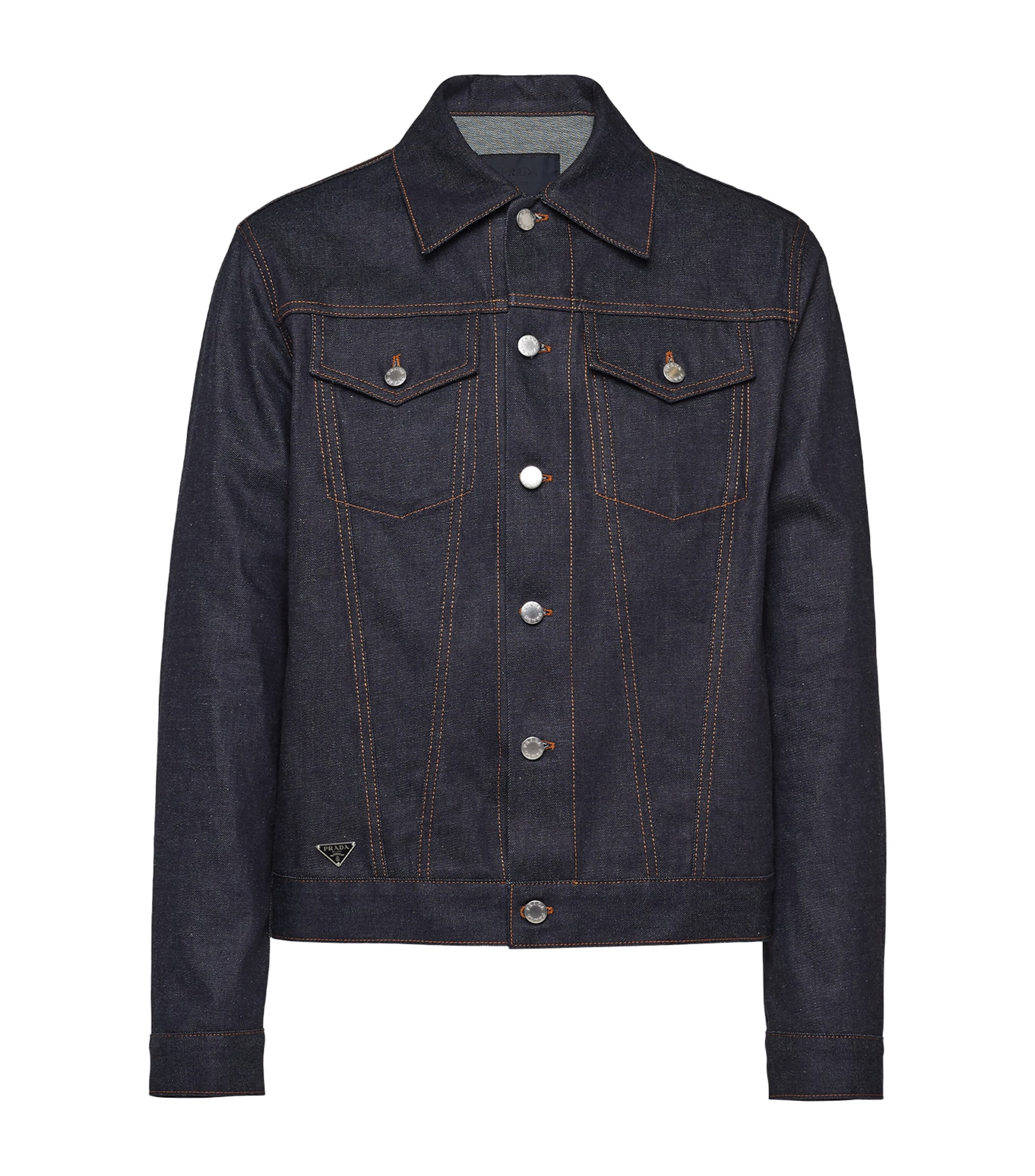 Prada Dark Wash Denim Blouson Jacket Harrods UK