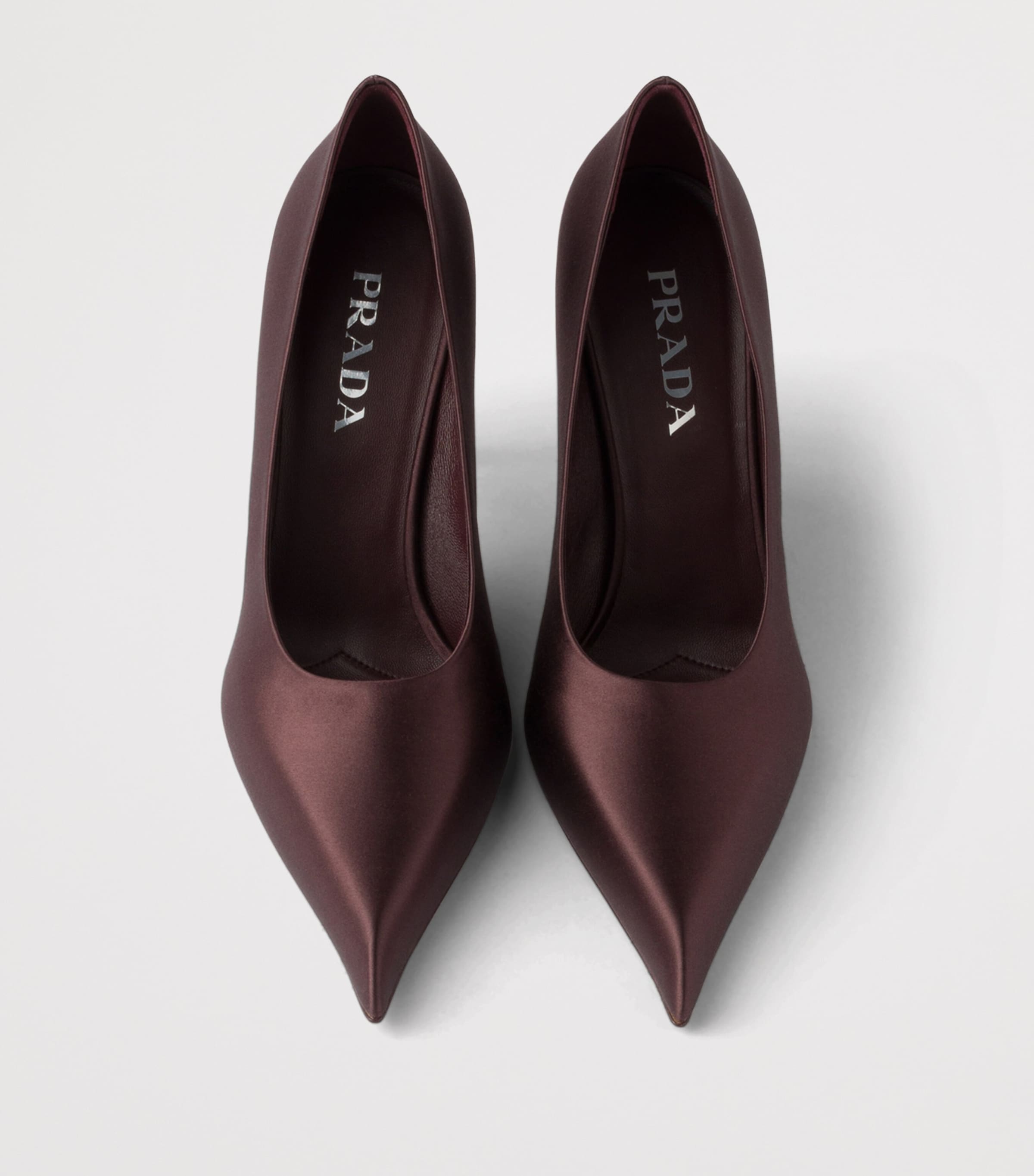 Prada Satin Pumps 85 Burgundy Image 4