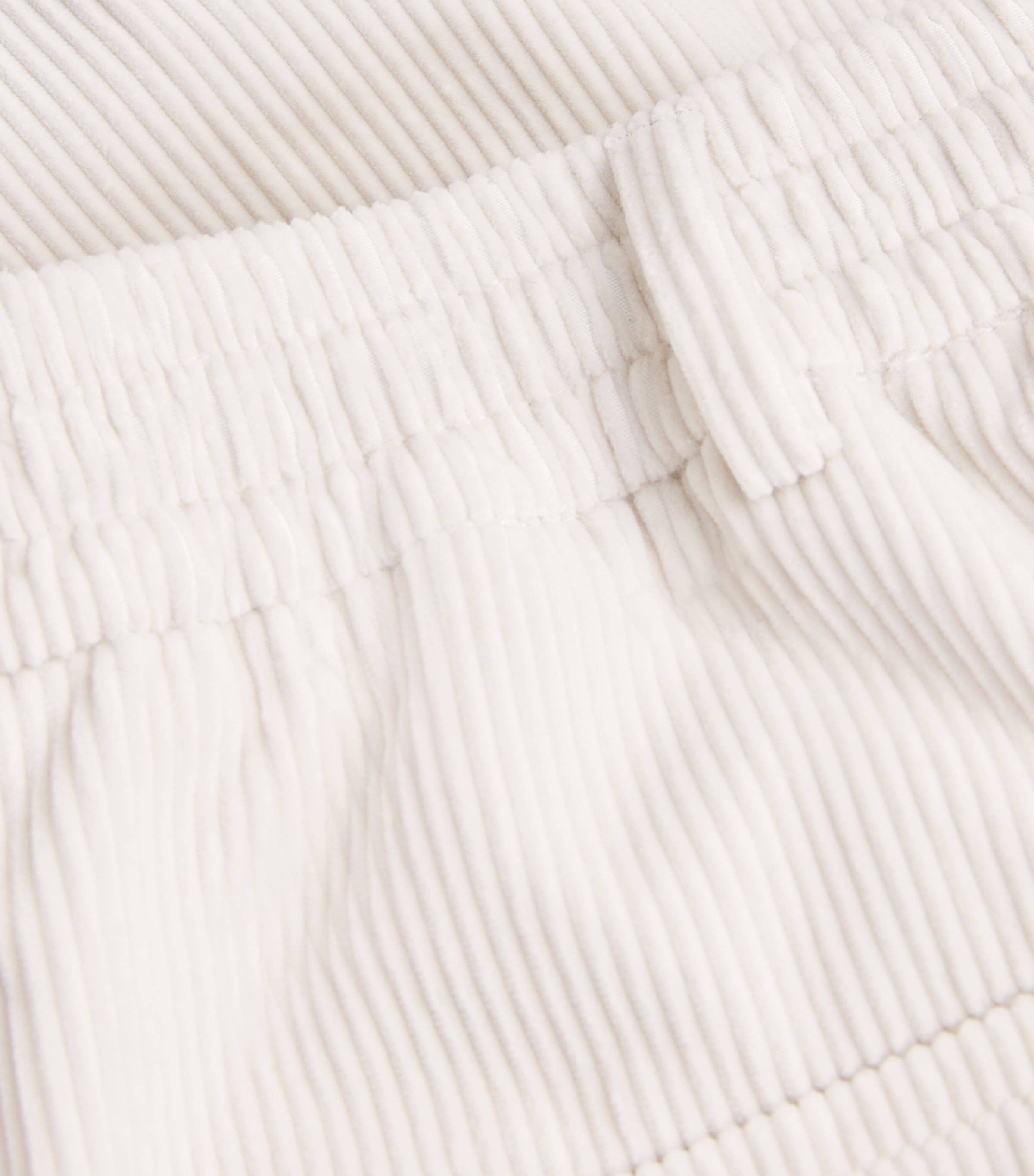 Corduroy Drawstring Straight Trousers AVORIO Image 5