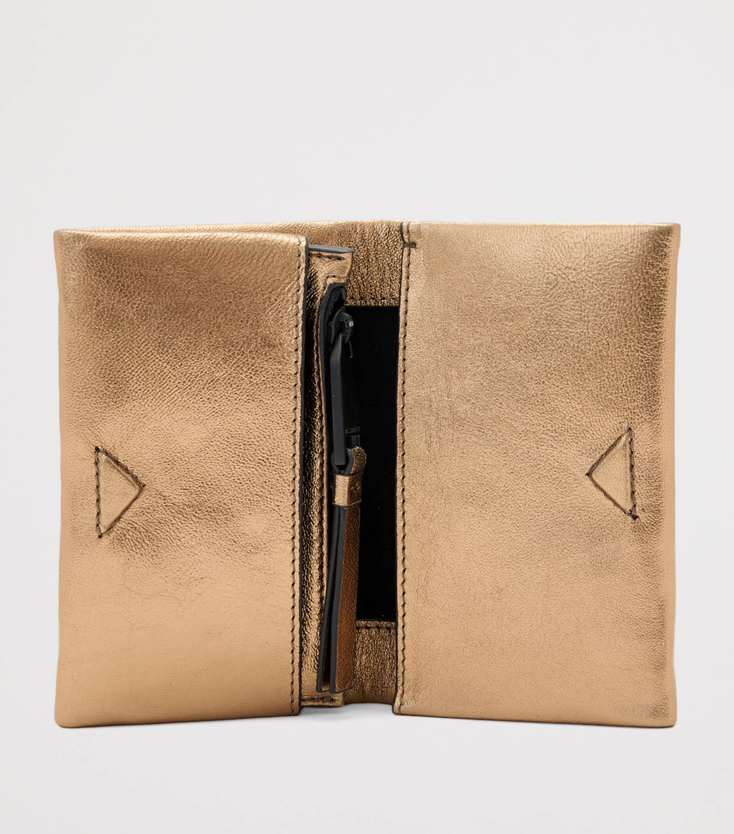 Metallic Leather Harluna Wallet WARM BRASS Image 5