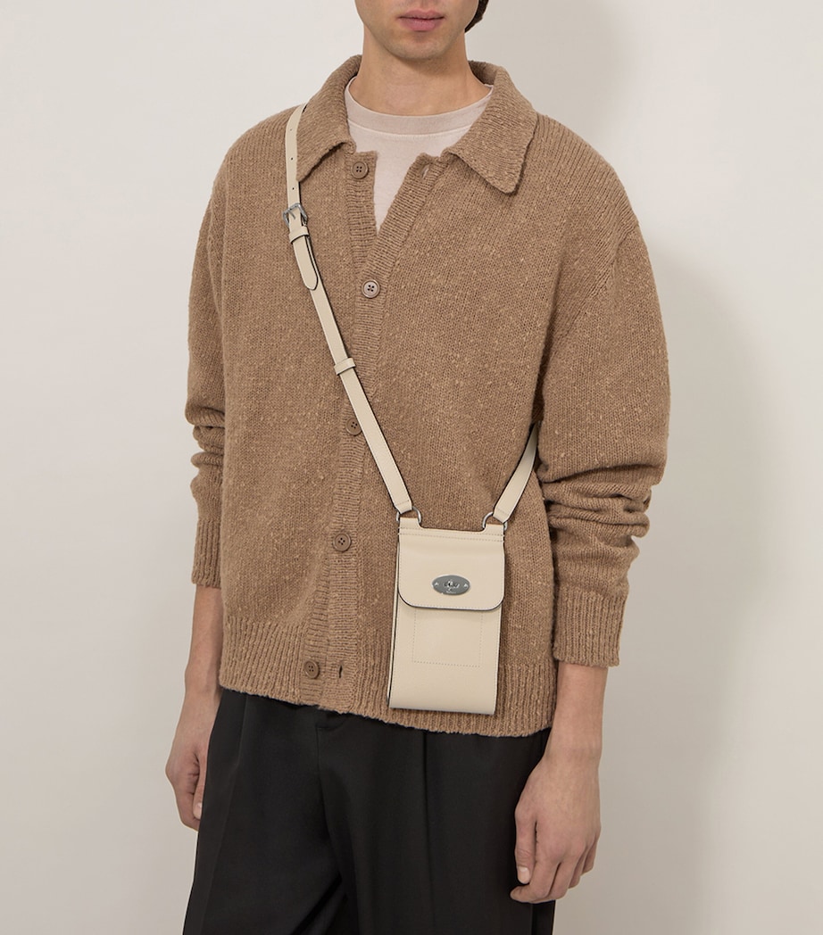 Mini Leather Antony Pouch EGGSHELL Image 2