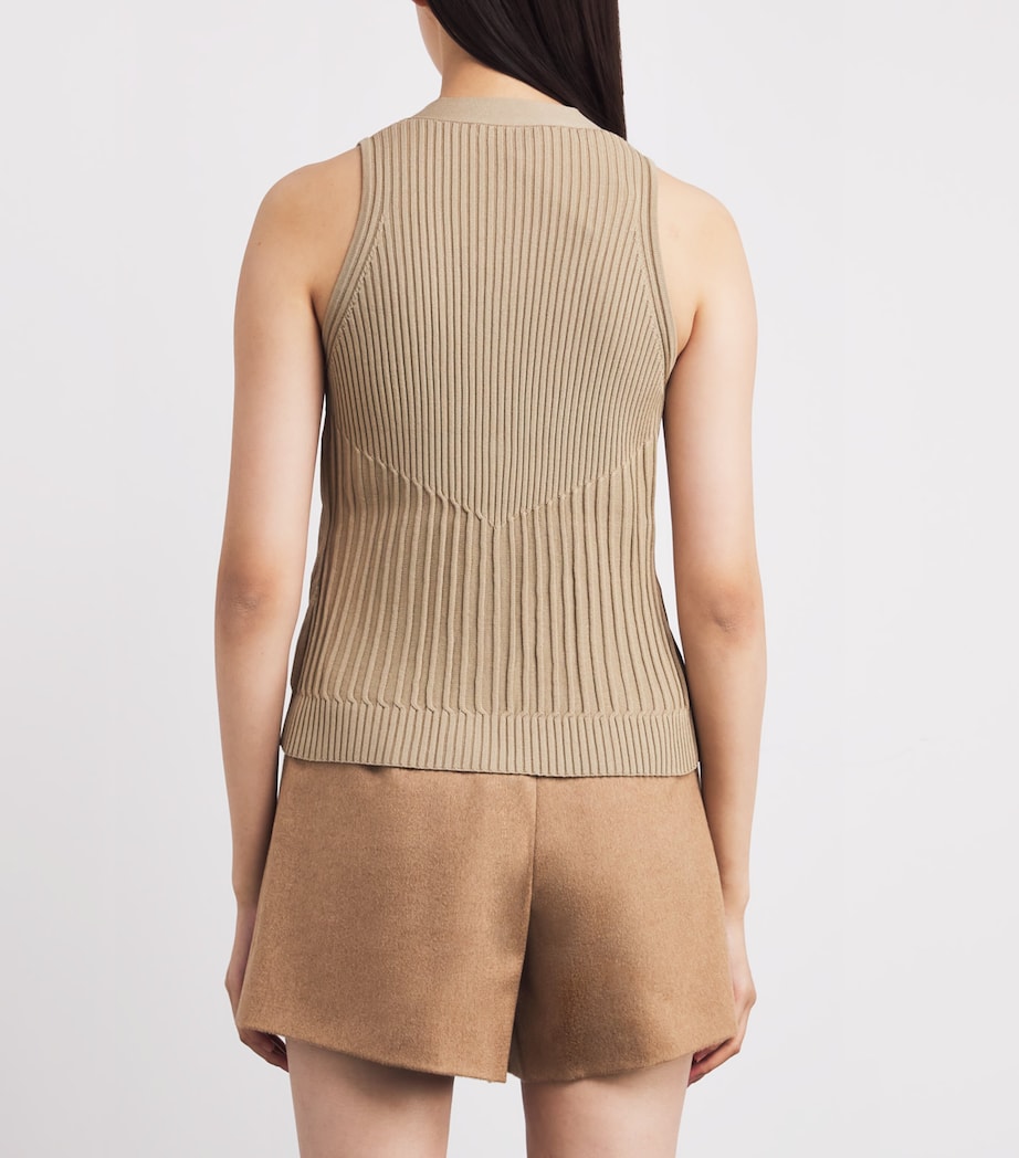 Knitted Waistcoat SAND Image 4