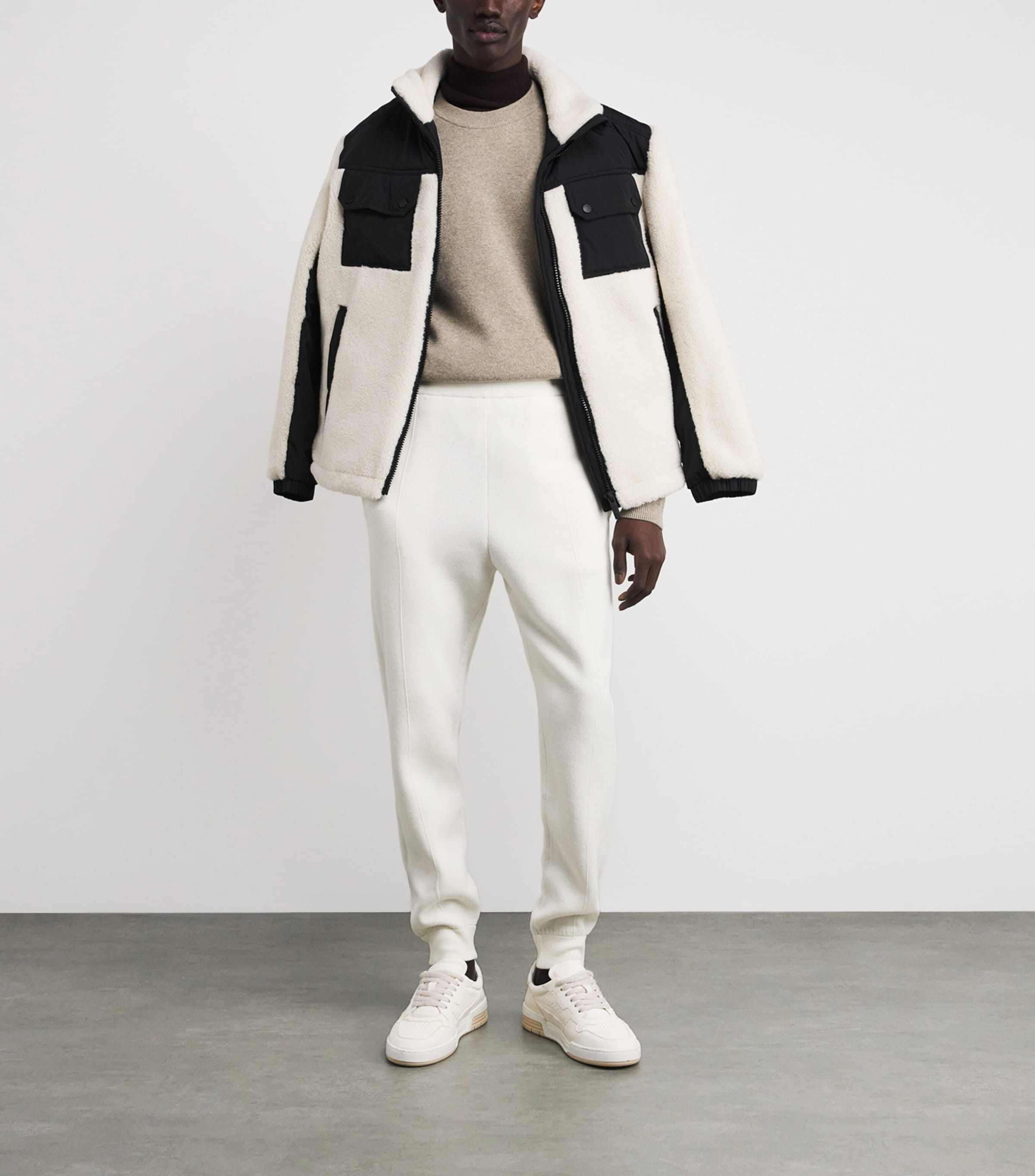 Wool-Cashmere Stripe Sweater 1100 MOJAVE/NOIR Image 2