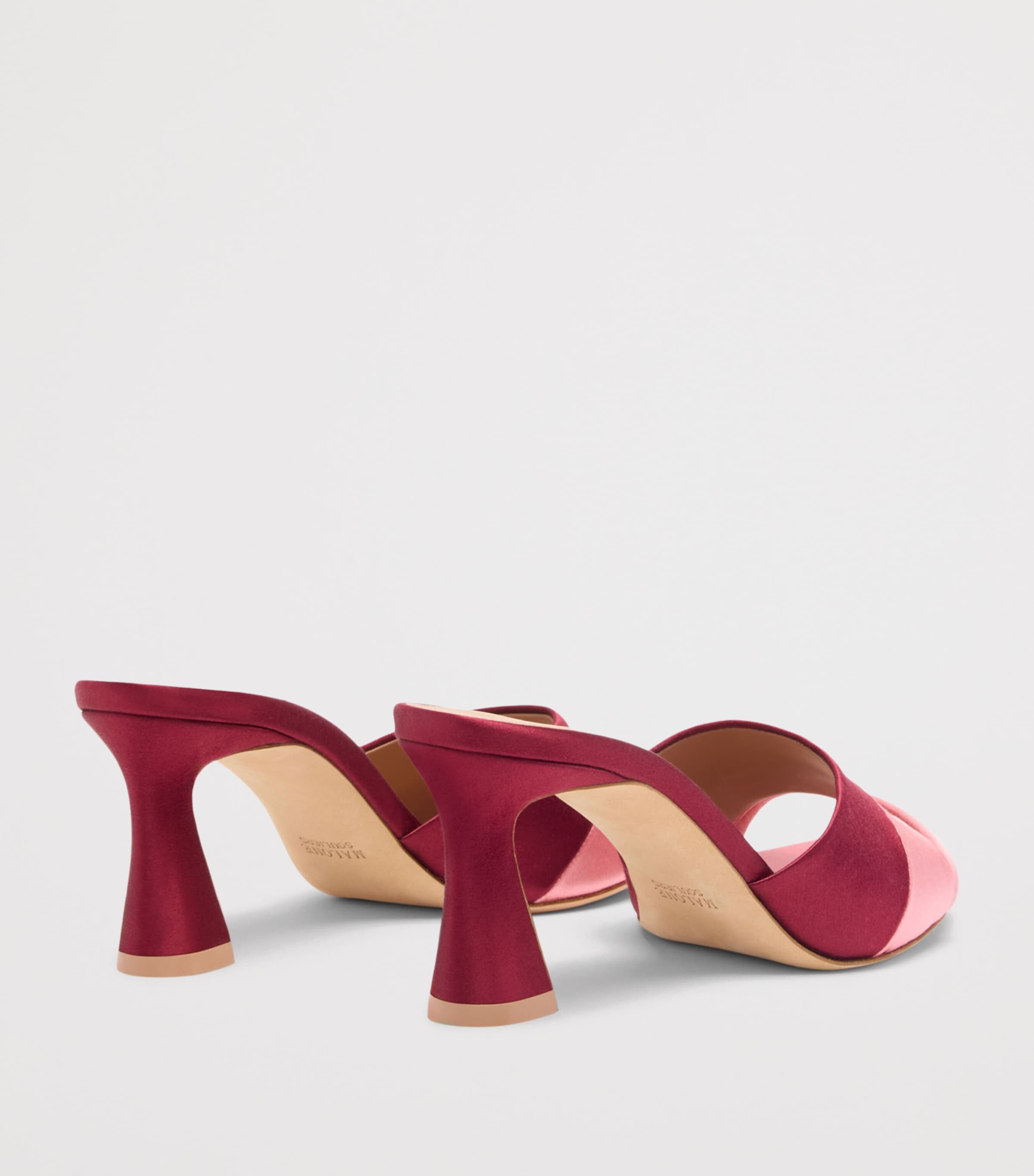 Malone Souliers Satin Roxanne Heeled Sandals 70 Burgundy Image 4