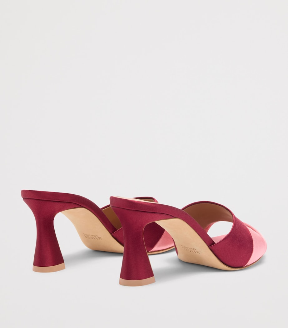 Malone Souliers Satin Roxanne Heeled Sandals 70 Burgundy Image 4