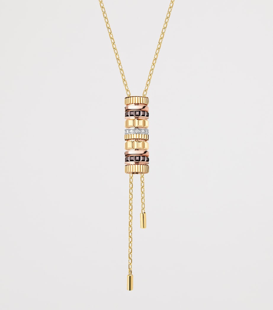 Yellow Gold and Diamond Quatre Classique Tie Necklace YELLOW GOLD Image 3
