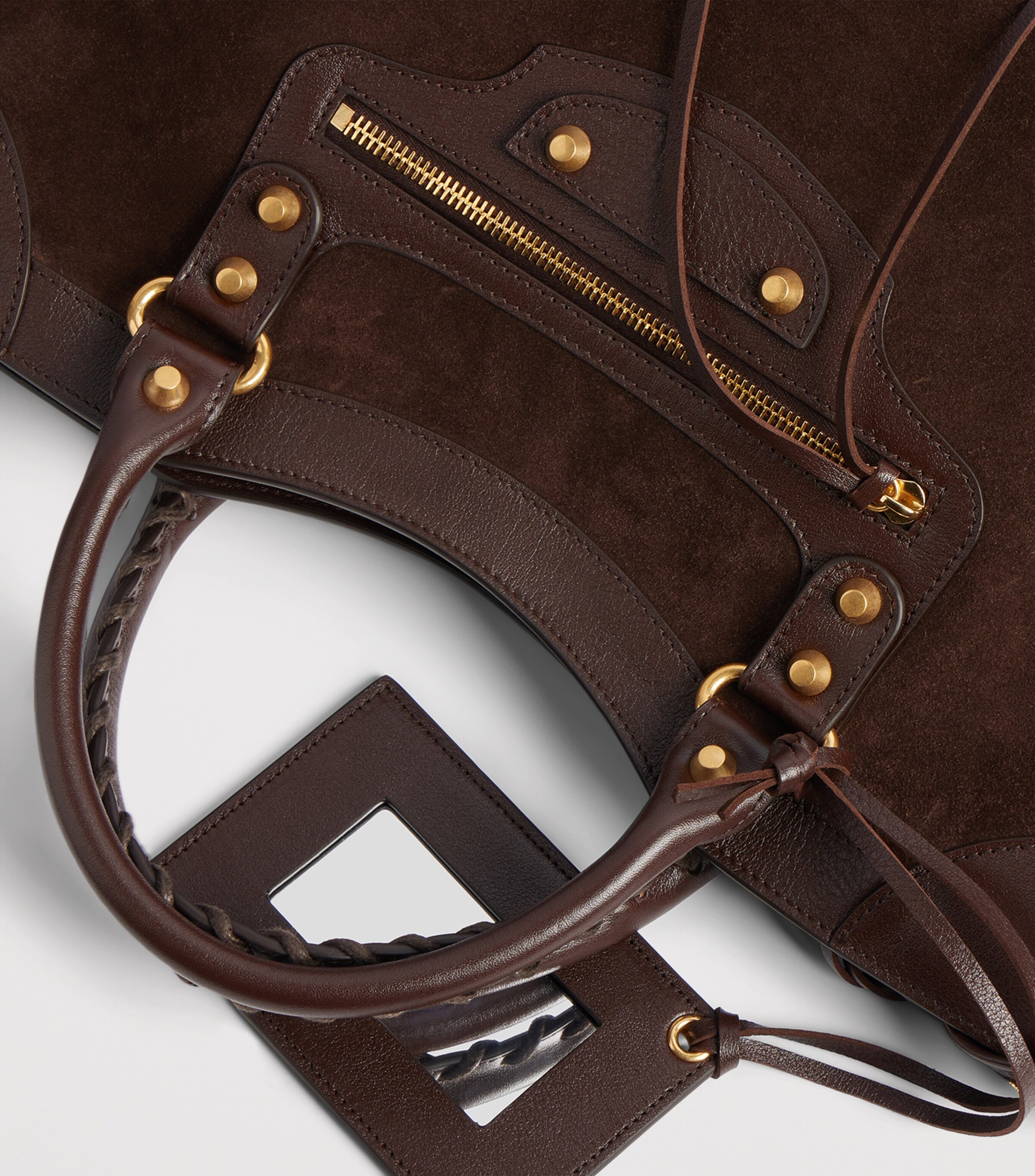 Balenciaga Medium Suede Le City Top-Handle Bag Image 9