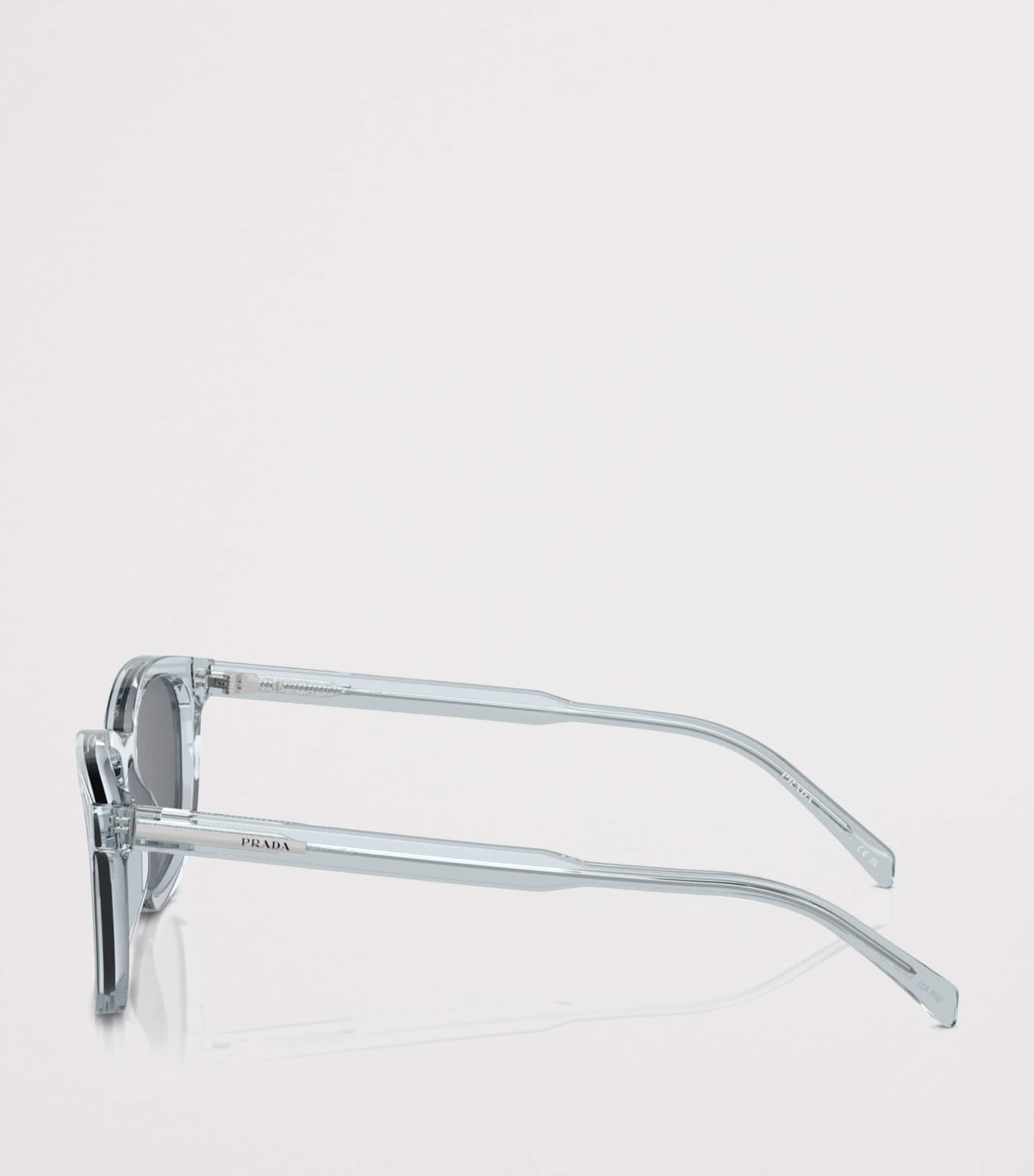 Prada Acetate Pillow Sunglasses Clear Image 3