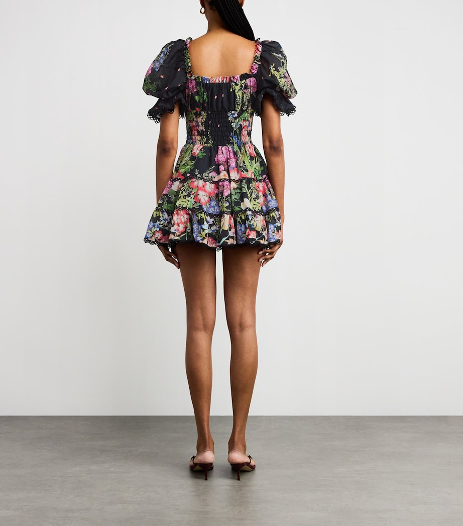 Floral Giulia Mini Dress BLACK BOTANICAL Image 3