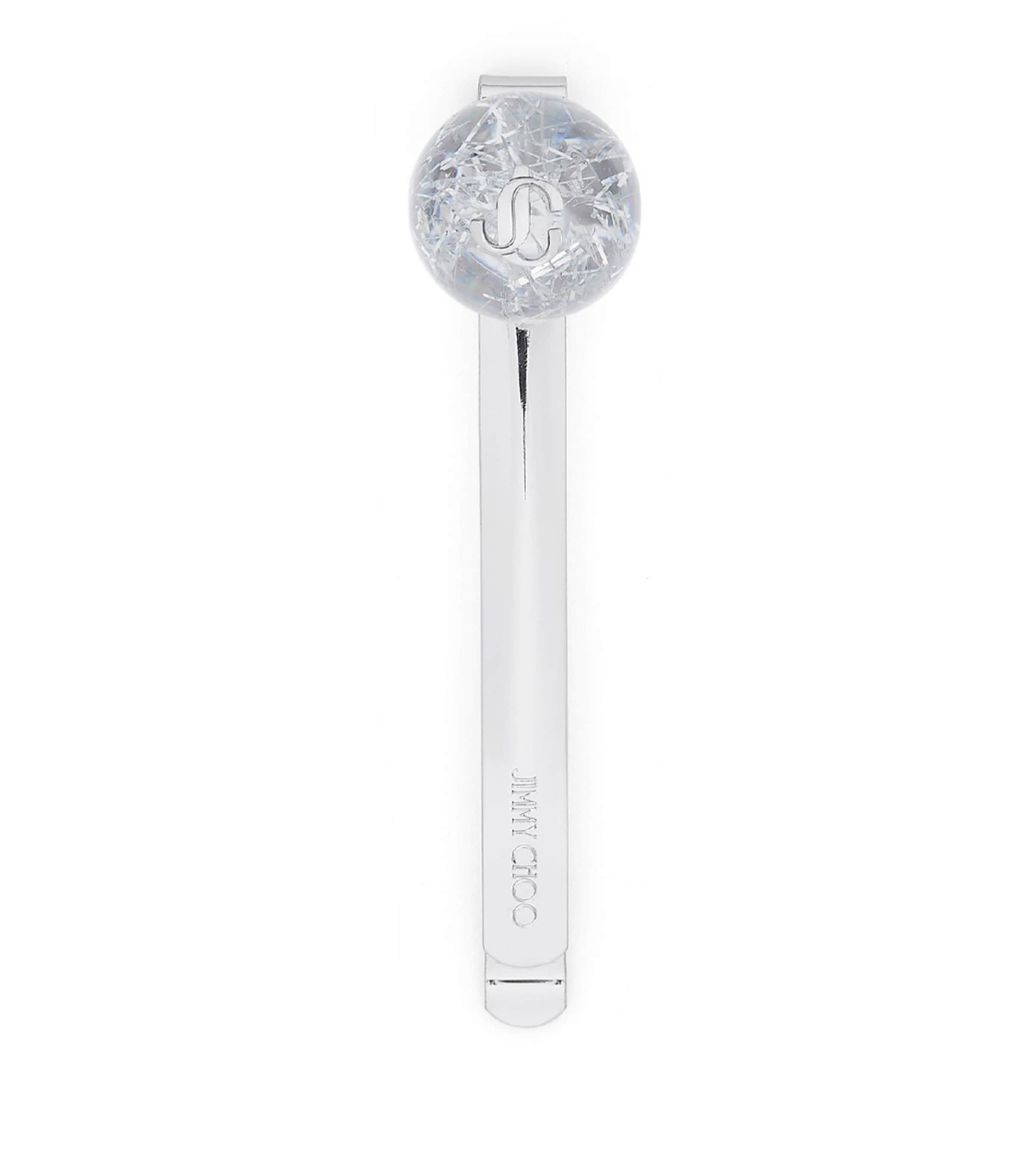 Jimmy Choo Crystal-embellished Hair Slide In Silver