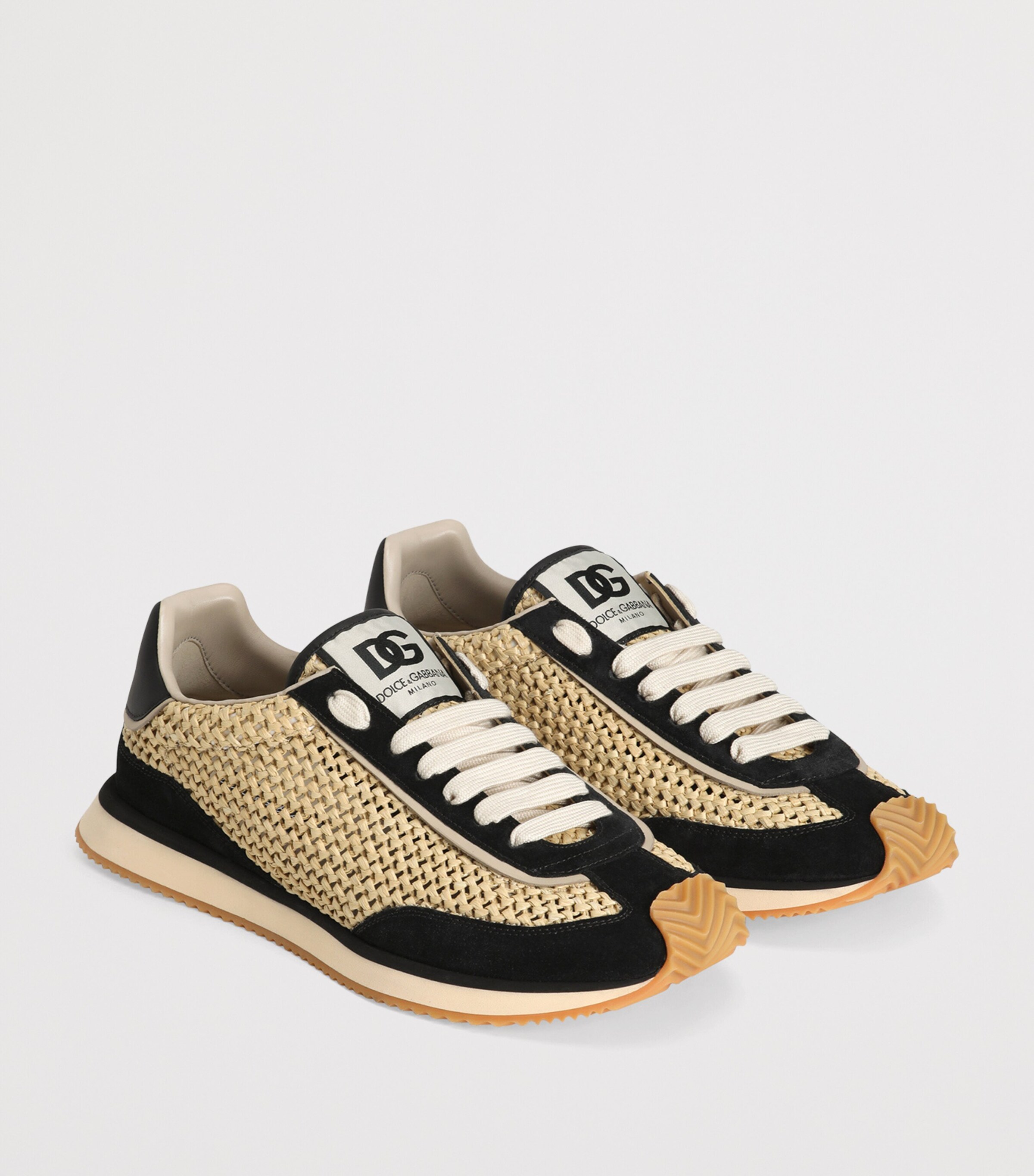 【関税＆送料込み】Dolce & Gabbana Woven Sneaker Mixed-material DG CUSHION sneakers in Multicolor for Men
