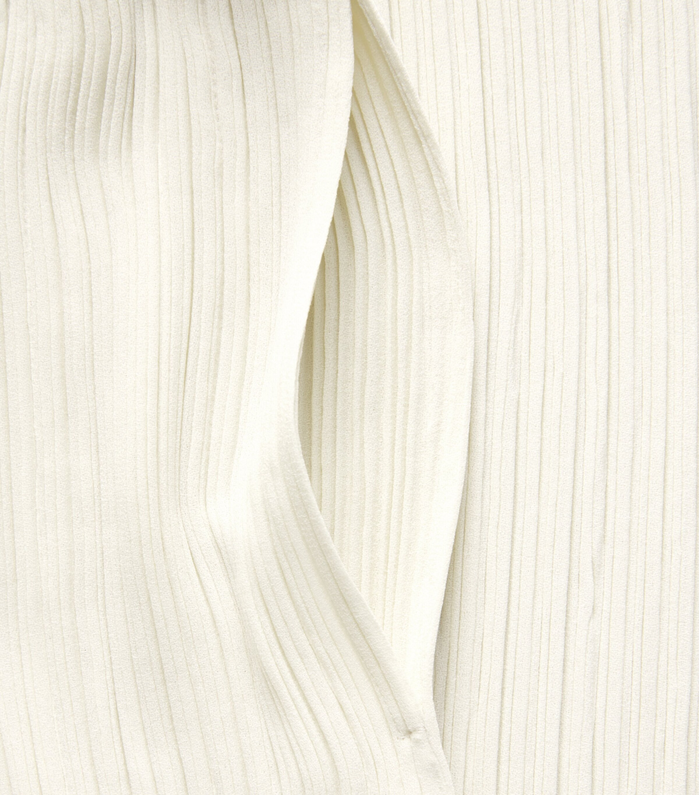 Issey Miyake Womens Hatching Pleats Straight Leg Trousers Off White Image 6