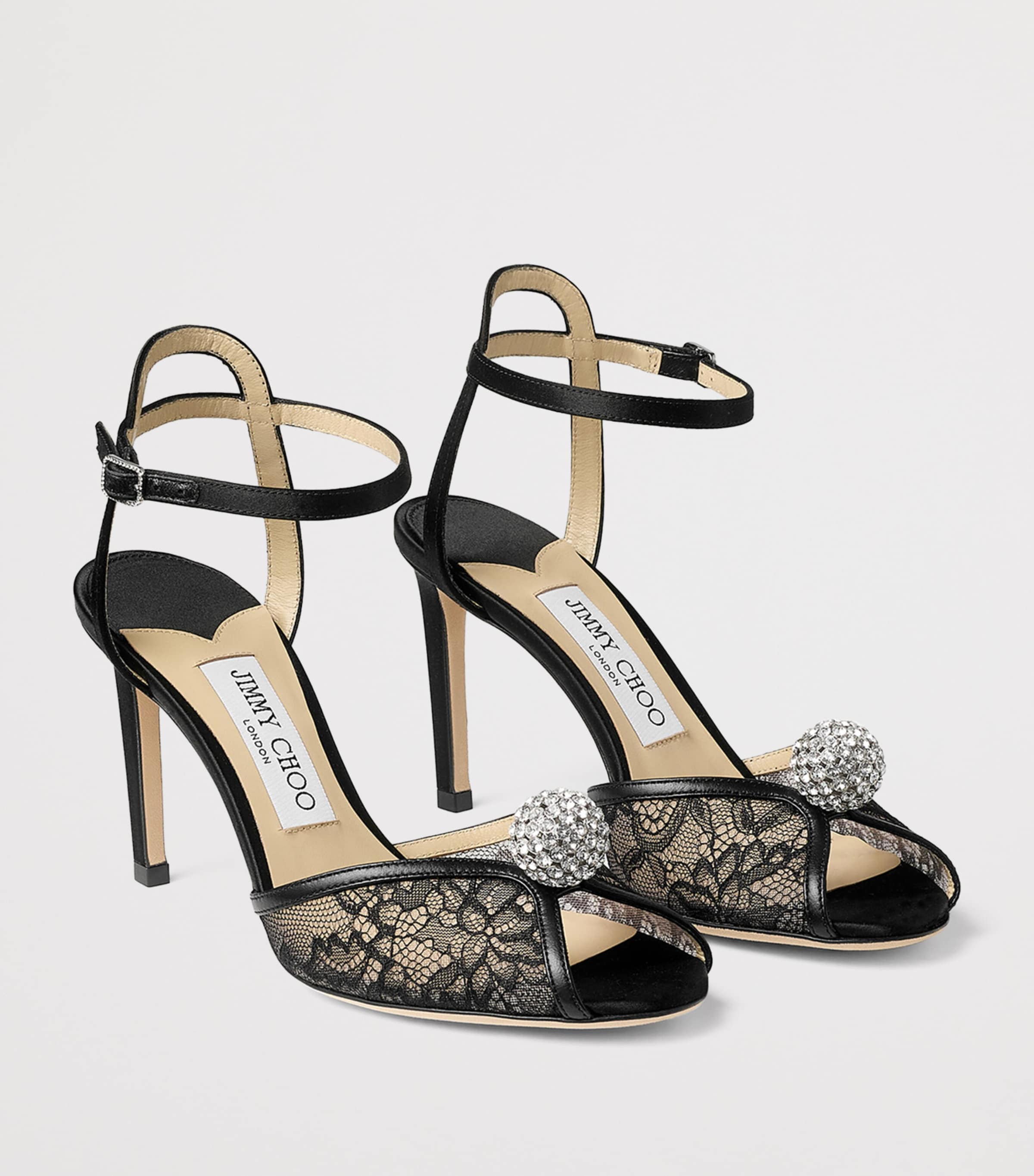 Sacora 85 Lace Sandals BLACK/CRYSTAL Image 2