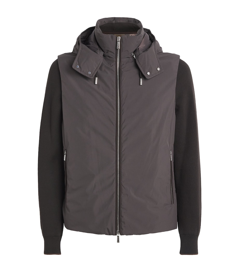 Moorer Mens Down Evan Bomber Jacket Moro Image 1