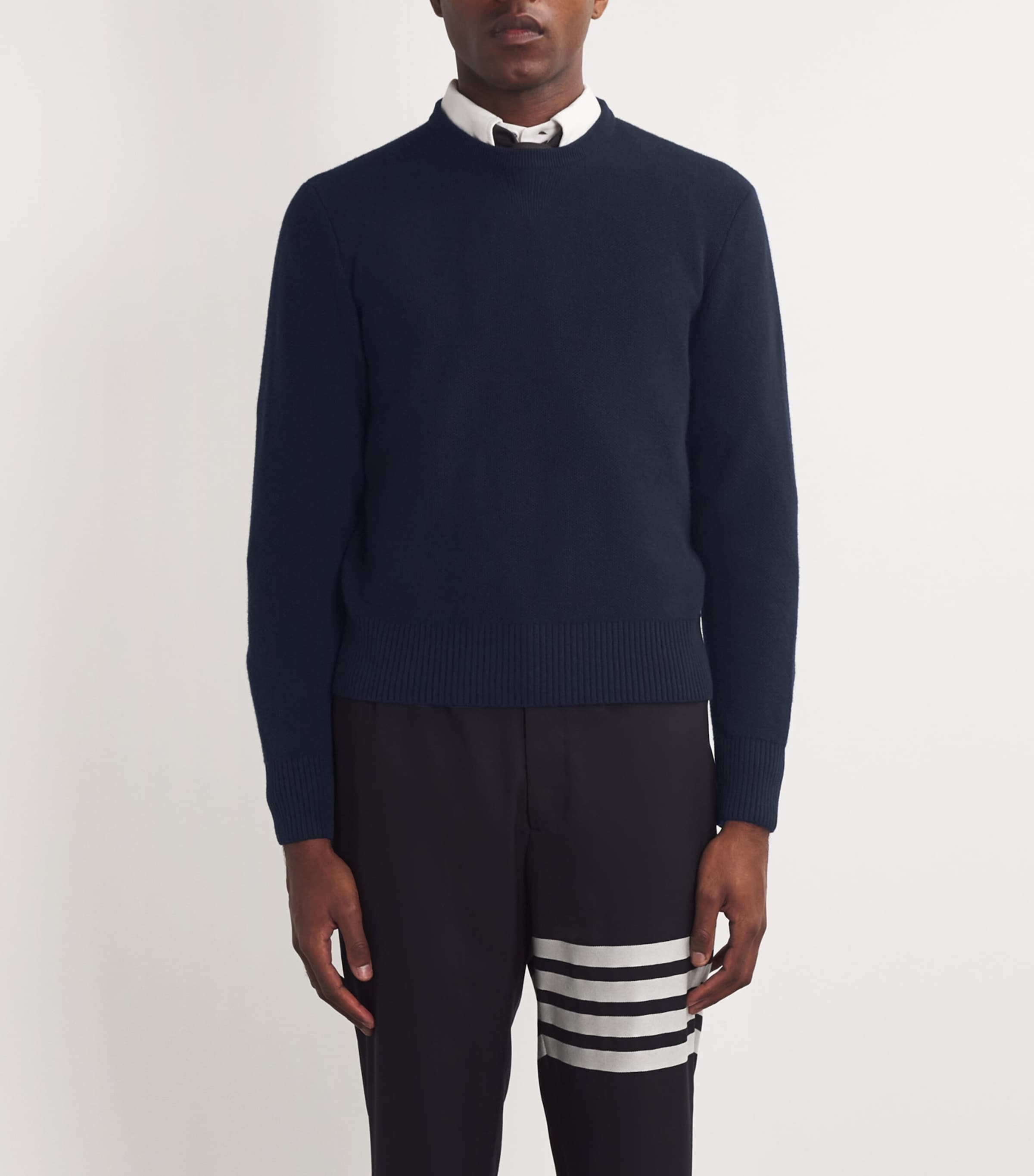Thom Browne Virgin Wool Washed Piqué Sweater | Harrods US