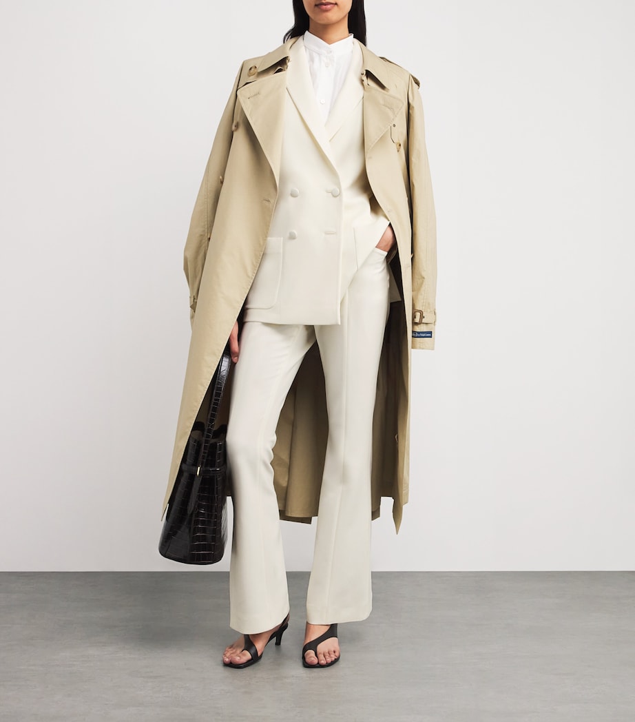 Wool-Blend Flared Trousers OFF-WHITE Image 2