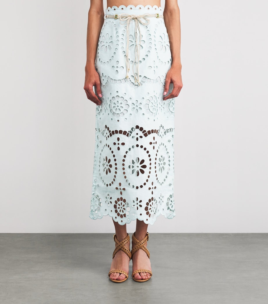 Linen Awaken Midi Skirt MINTMIT Image 3