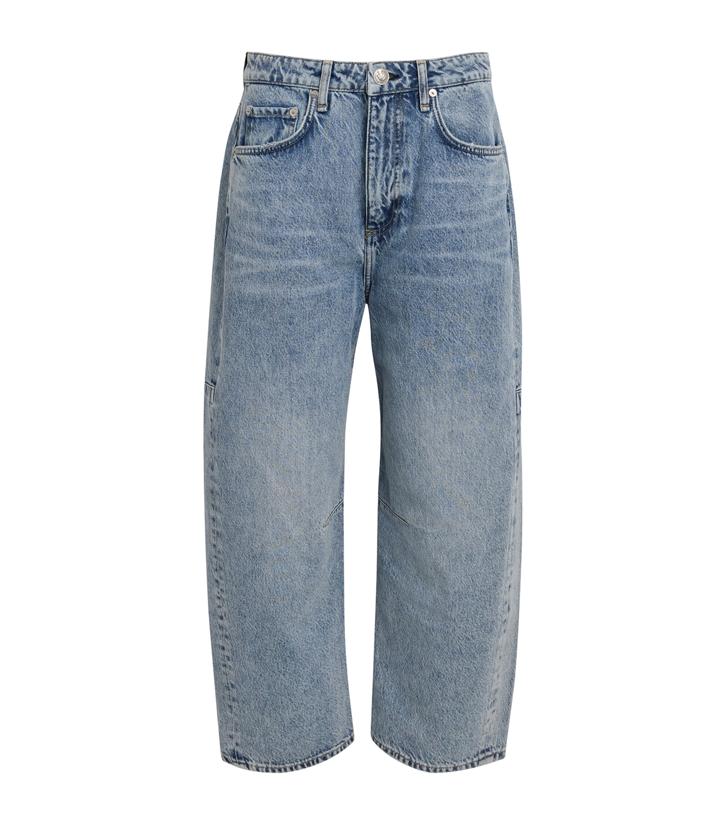 Rag & Bone Charlie Ankle Barrel-leg Jeans In Blue